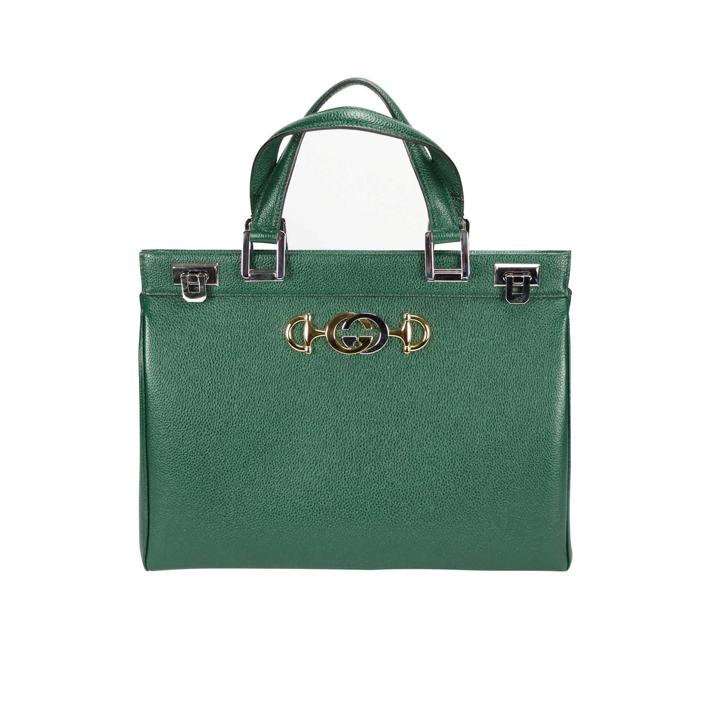 Gucci Zumi Handbag Dark Green Grained Leather