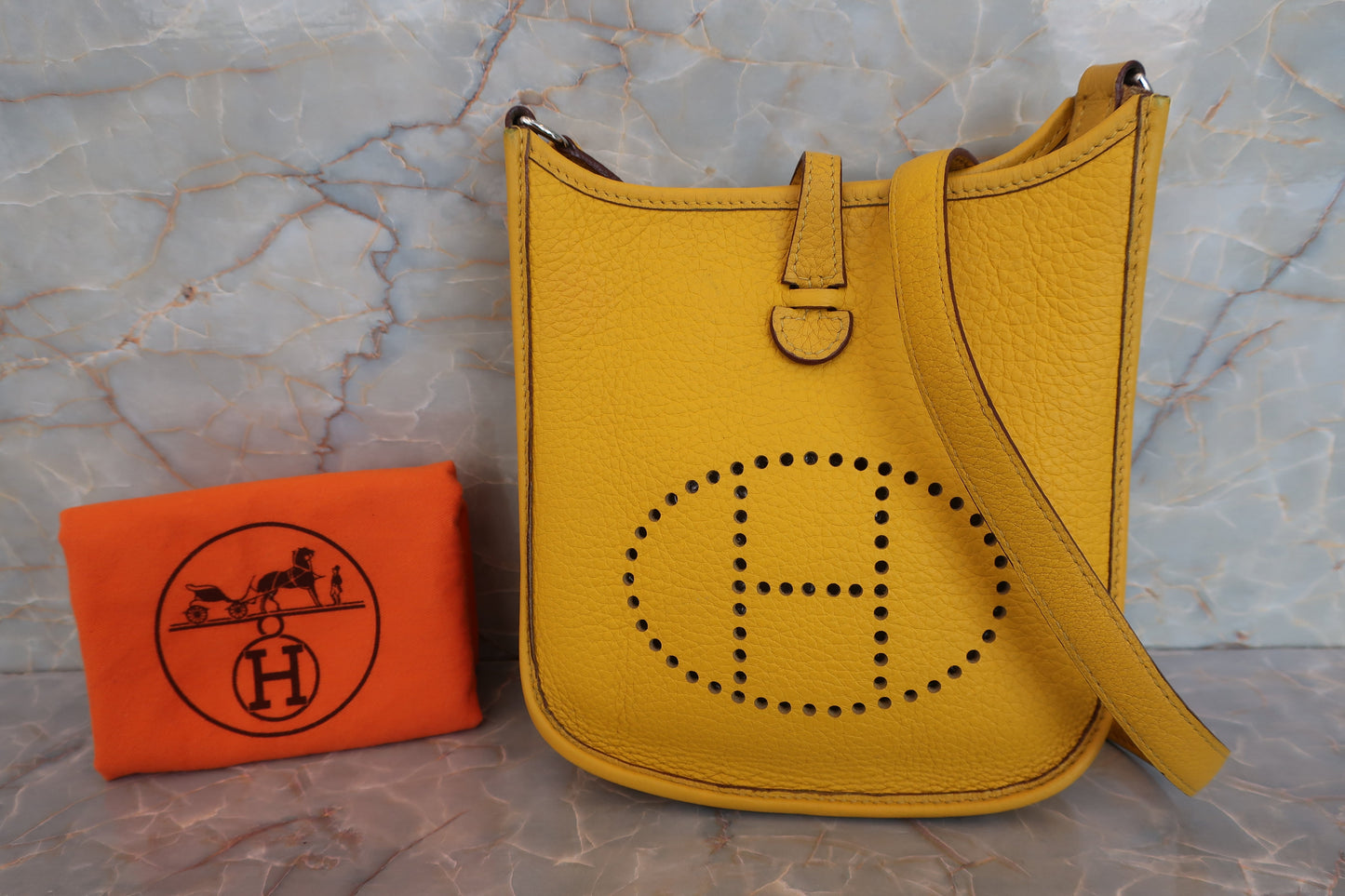 HERMES/エルメス エブリンTPM トリヨンクレマンス ジョーヌ □G刻印 ショルダーバッグ 700070266