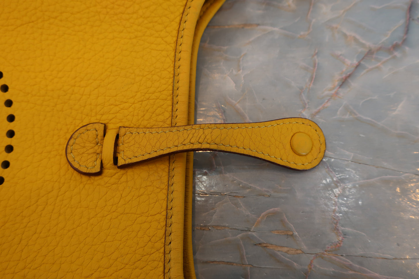 HERMES/エルメス エブリンTPM トリヨンクレマンス ジョーヌ □G刻印 ショルダーバッグ 700070266