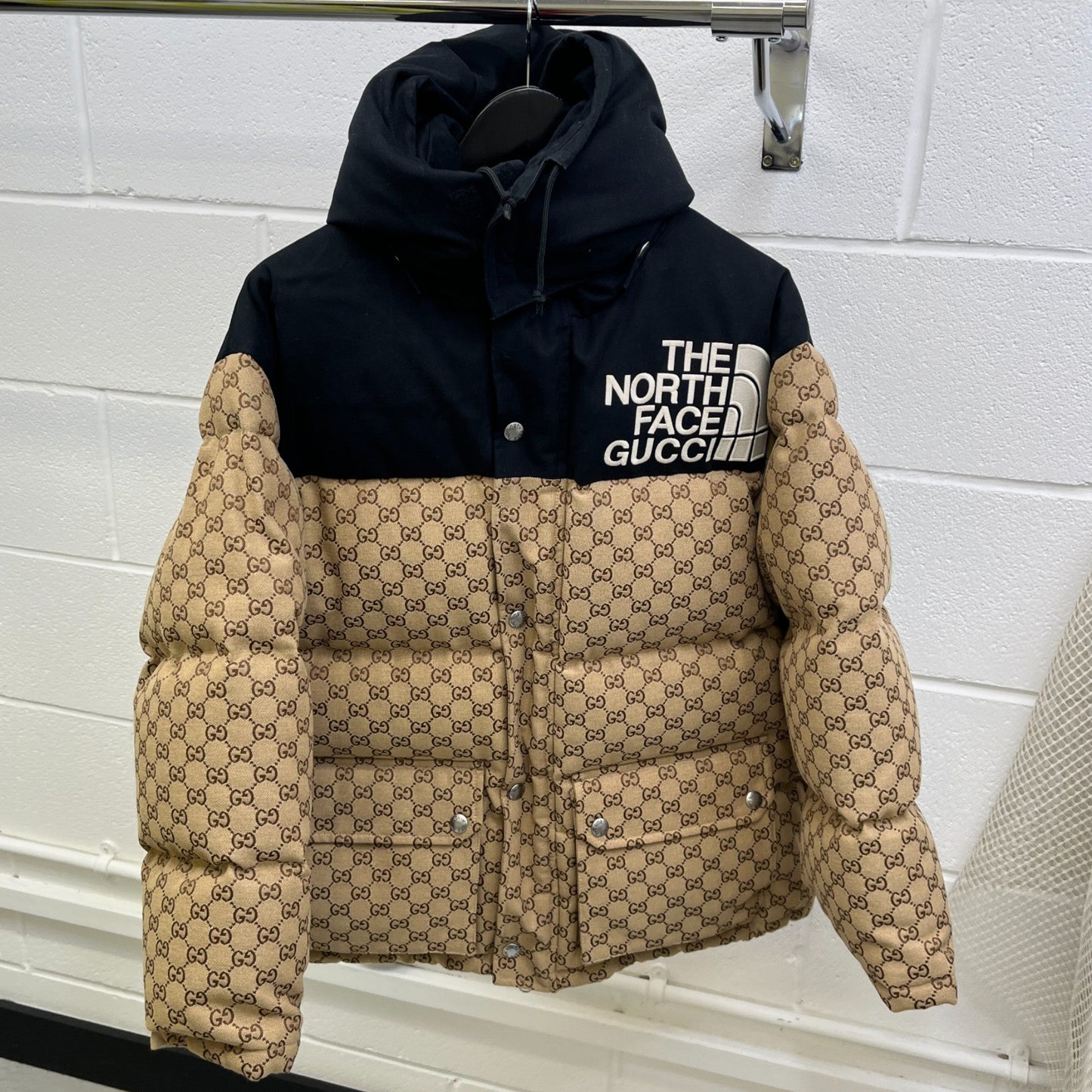 Women's Gucci X The North Face Down Jacket Beige Size S