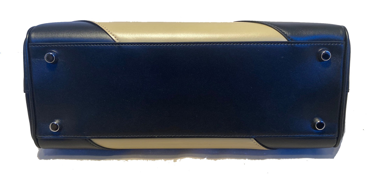 Gucci Zumi Shibuya Black and Tan Medium Top Handle Bag