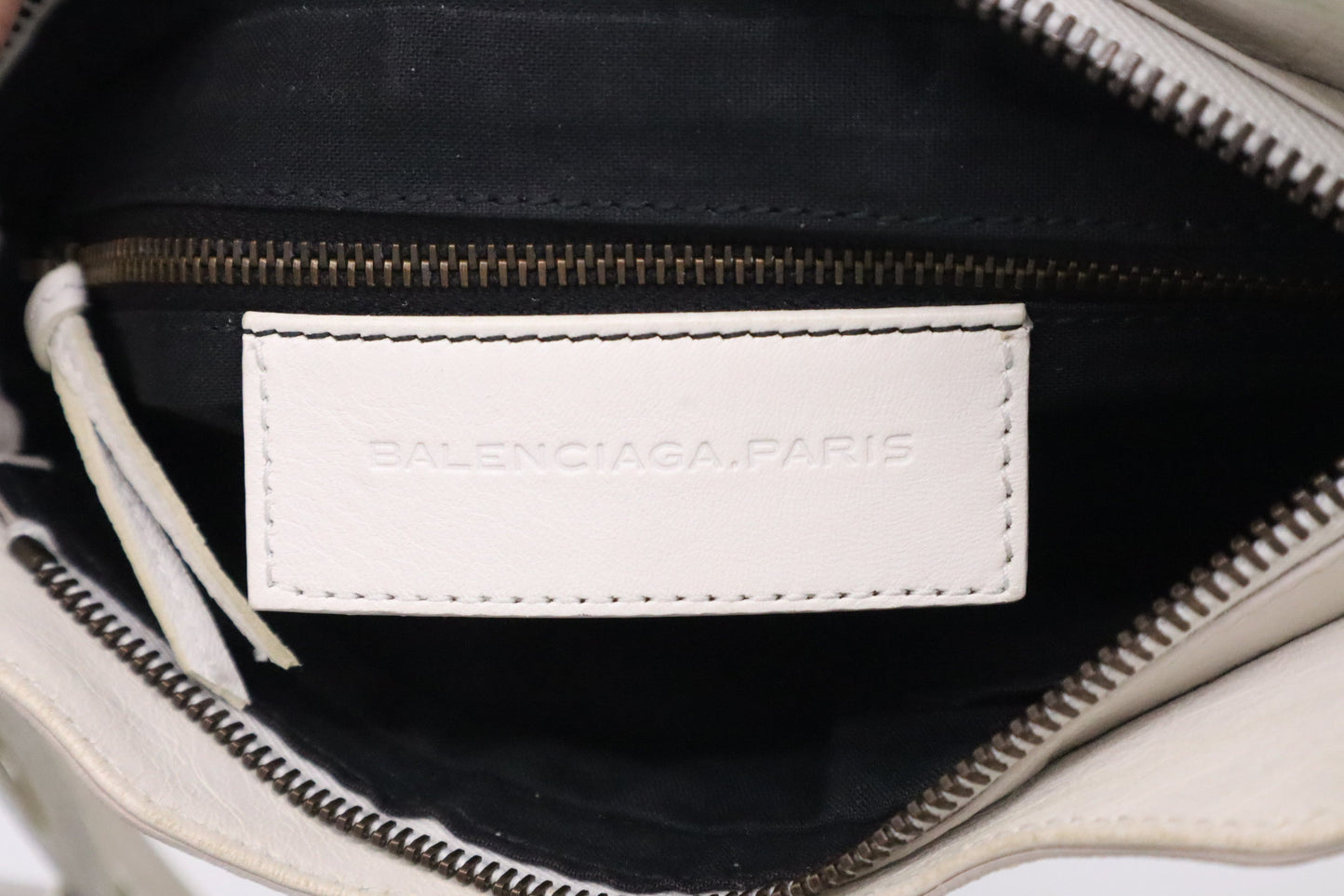 Balenciaga Motocross Classic Hip Bag in White Leather