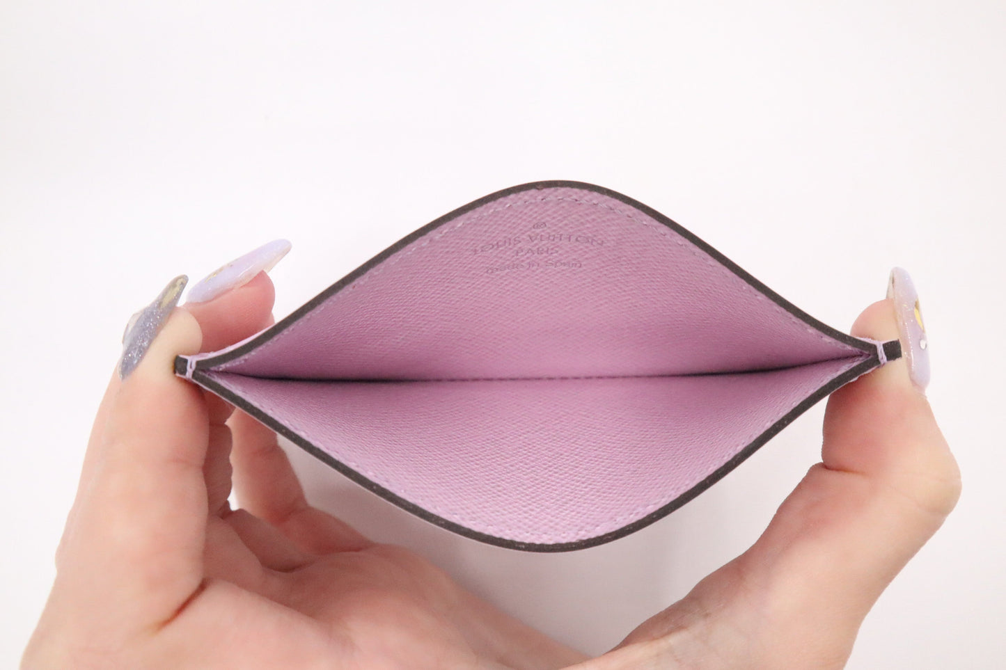 Louis Vuitton Card Case in Lilac Epi Leather