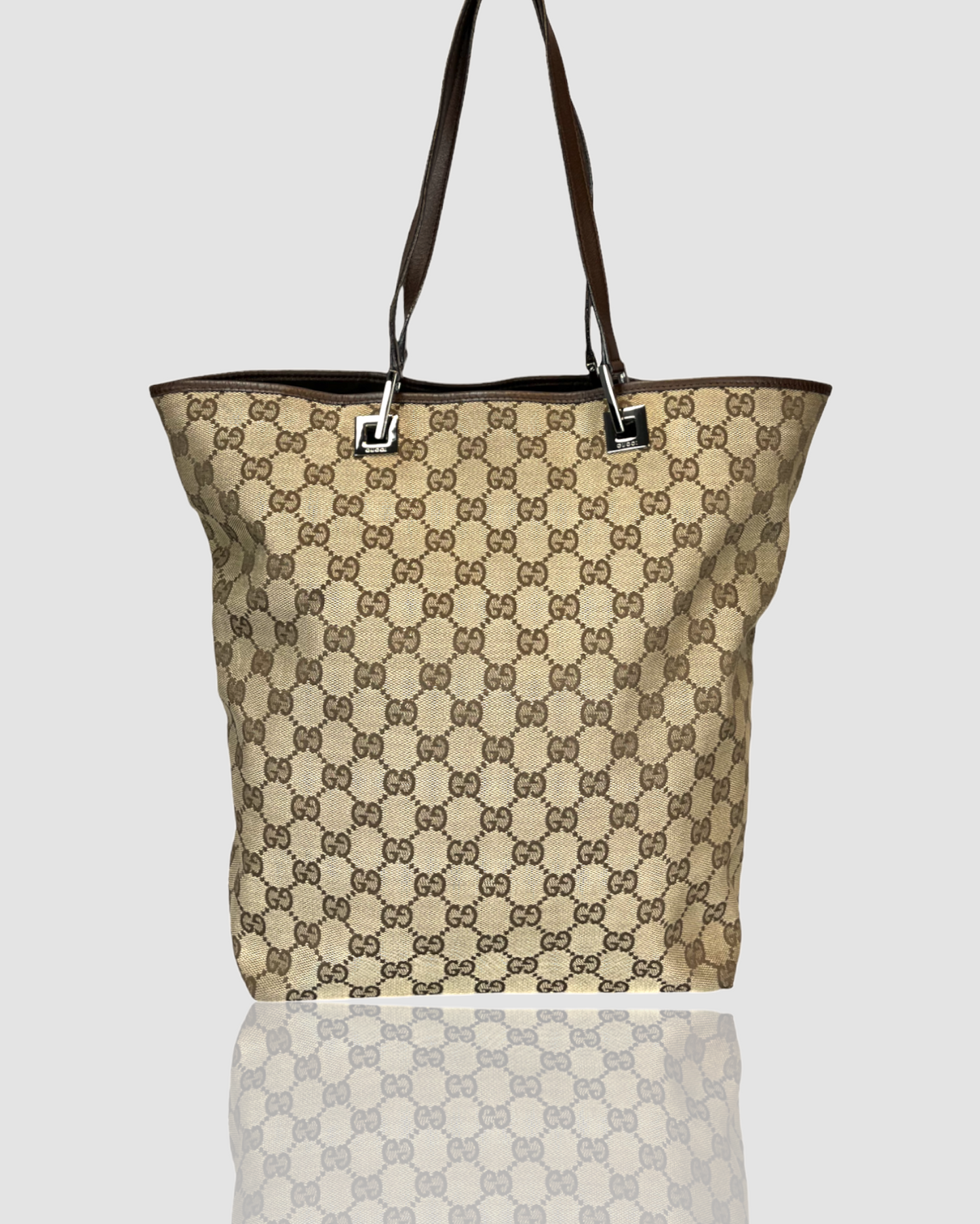 Gucci Jacquard x Leather Tote