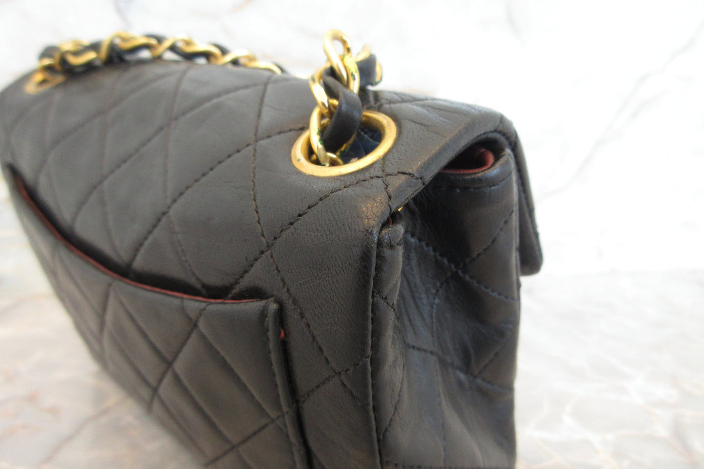 CHANEL/シャネル ミニマトラッセシングルフラップチェーンショルダーバッグ ラムスキン ブラック/ゴールド金具 ショルダーバッグ 700060218