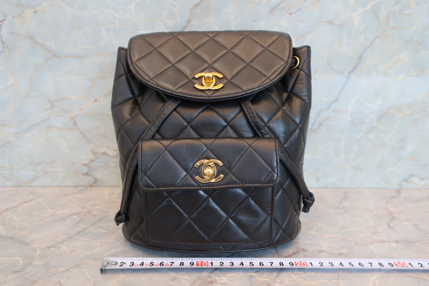 CHANEL/シャネル マトラッセチェーンリュック ラムスキン ブラック/ゴールド金具 リュック 700070090