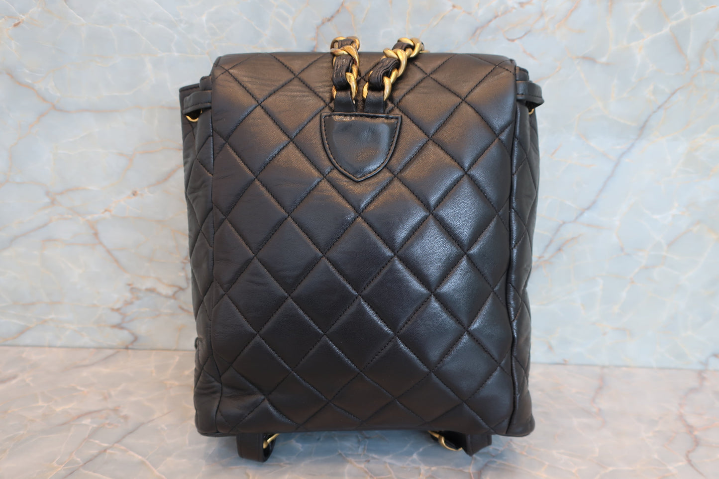 CHANEL/シャネル マトラッセチェーンリュック ラムスキン ブラック/ゴールド金具 リュック 700070090