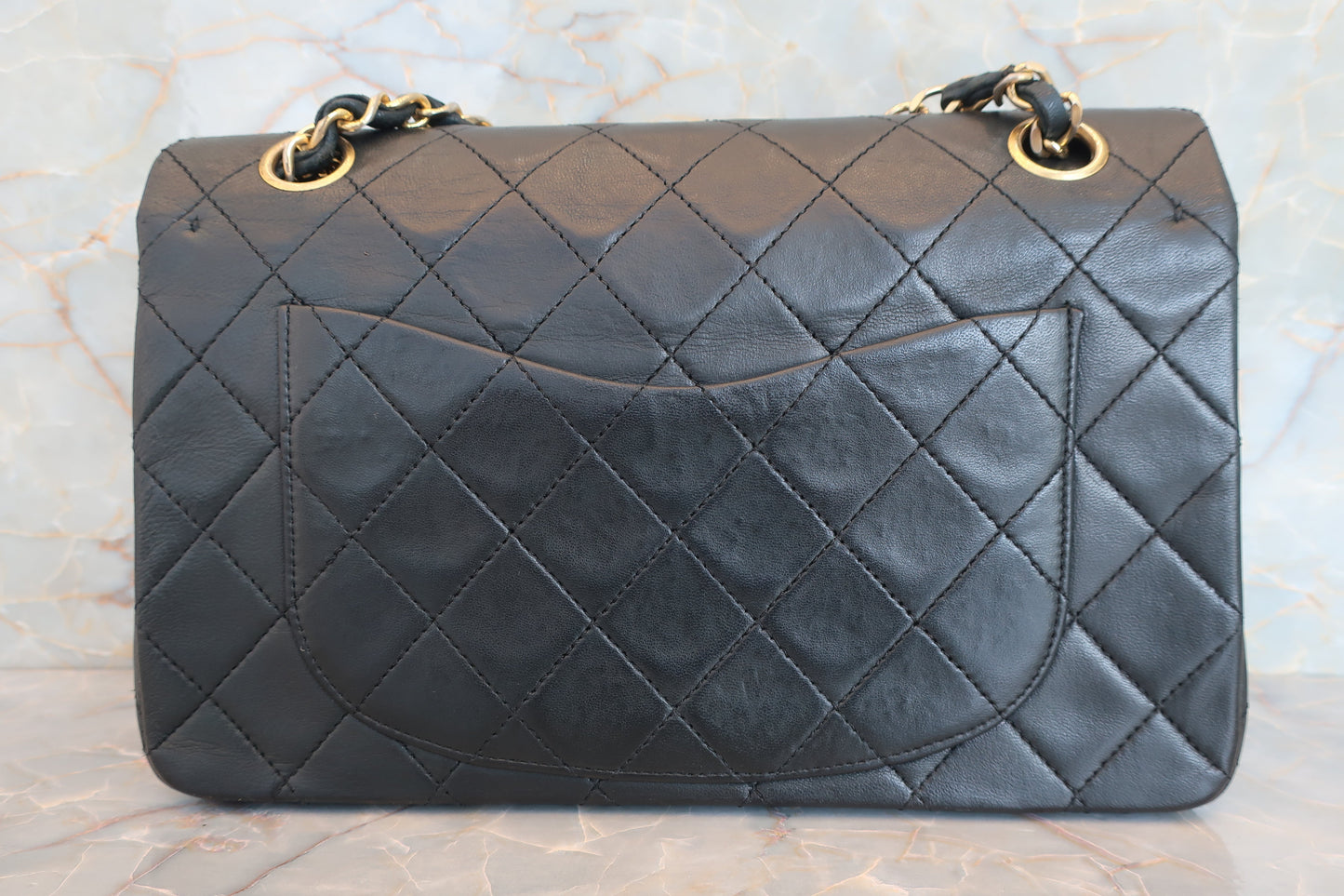 CHANEL/シャネル マトラッセWフラップチェーンショルダーバッグ ラムスキン ブラック/ゴールド金具 ショルダーバッグ 700070133