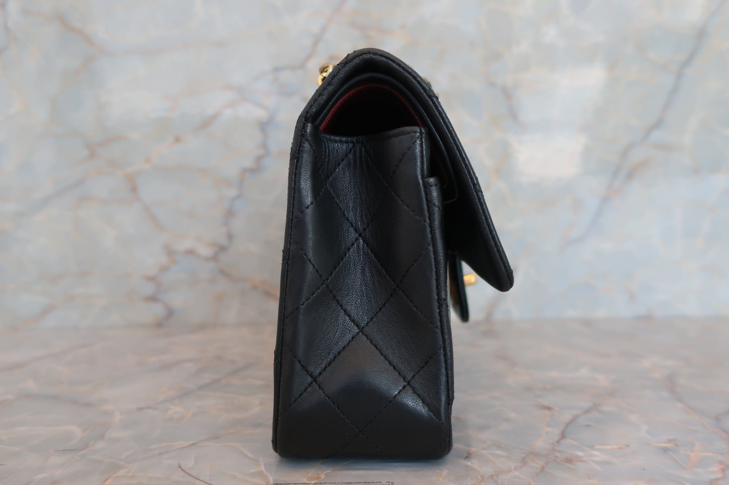 CHANEL/シャネル マトラッセWフラップチェーンショルダーバッグ ラムスキン ブラック/ゴールド金具 ショルダーバッグ 700070133