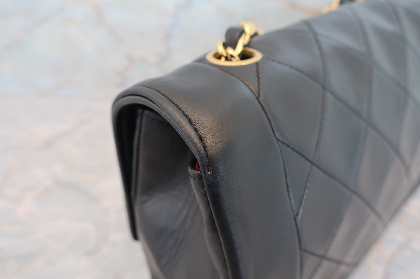 CHANEL/シャネル ダイアナマトラッセチェーンショルダーバッグ ラムスキン ブラック/ゴールド金具 ショルダーバッグ 700070093