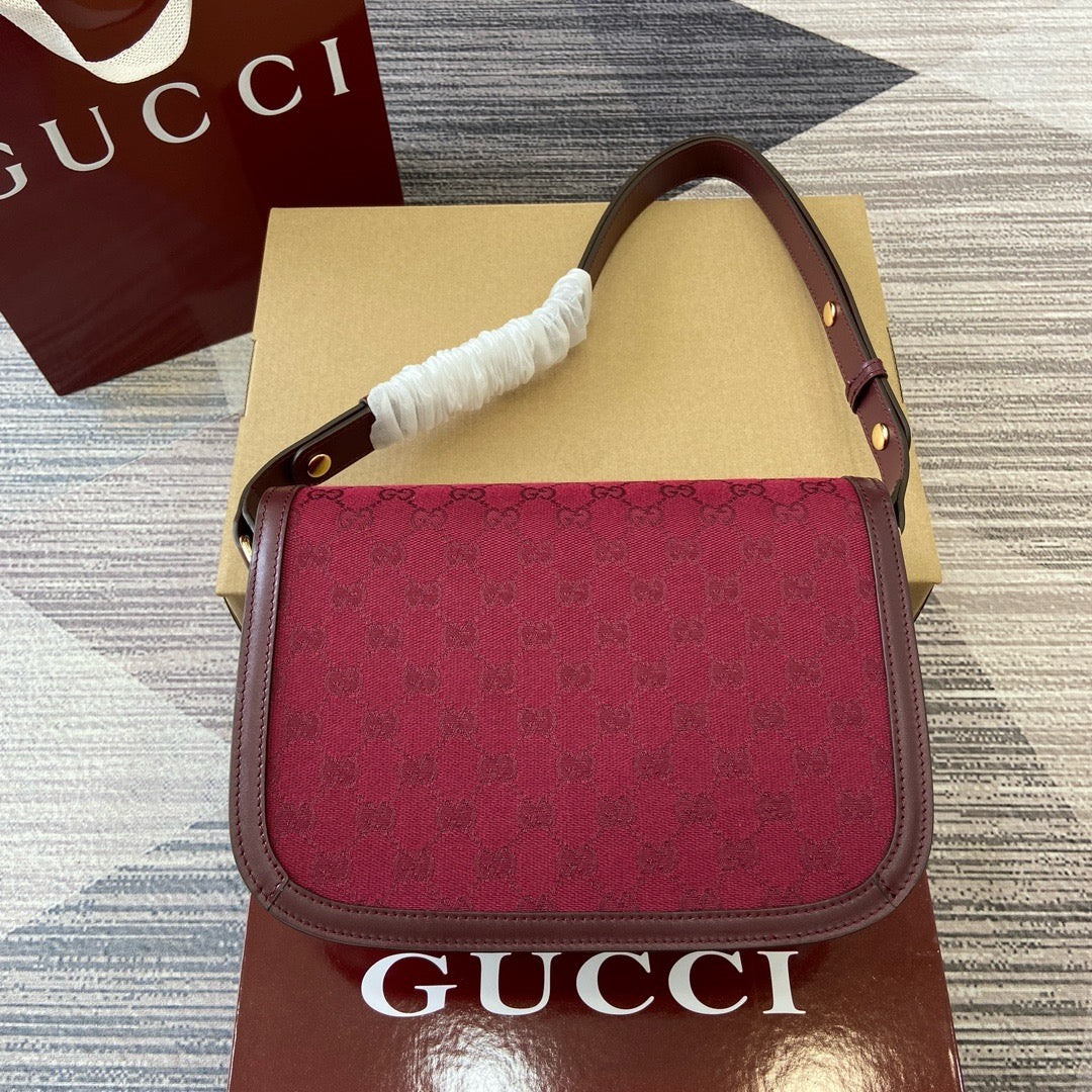GC667 Gucci Horsebit 1955 Small Shoulder Bag / HIGHEST QUALITY VERSION / 9.8"W x 7"H x 3.1"D