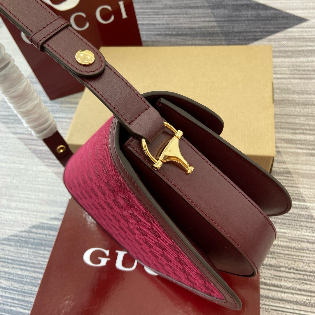 GC667 Gucci Horsebit 1955 Small Shoulder Bag / HIGHEST QUALITY VERSION / 9.8"W x 7"H x 3.1"D