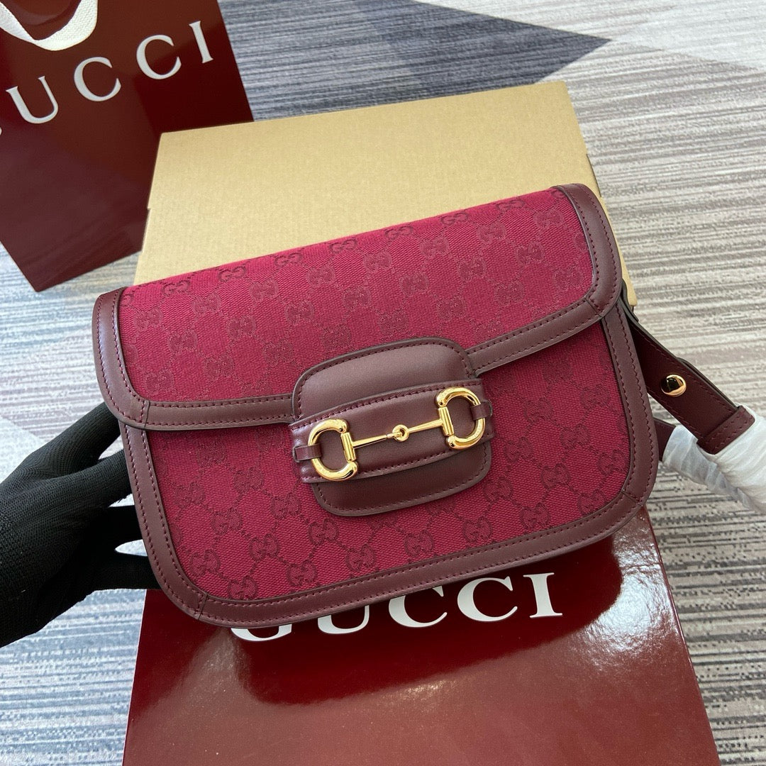 GC667 Gucci Horsebit 1955 Small Shoulder Bag / HIGHEST QUALITY VERSION / 9.8"W x 7"H x 3.1"D