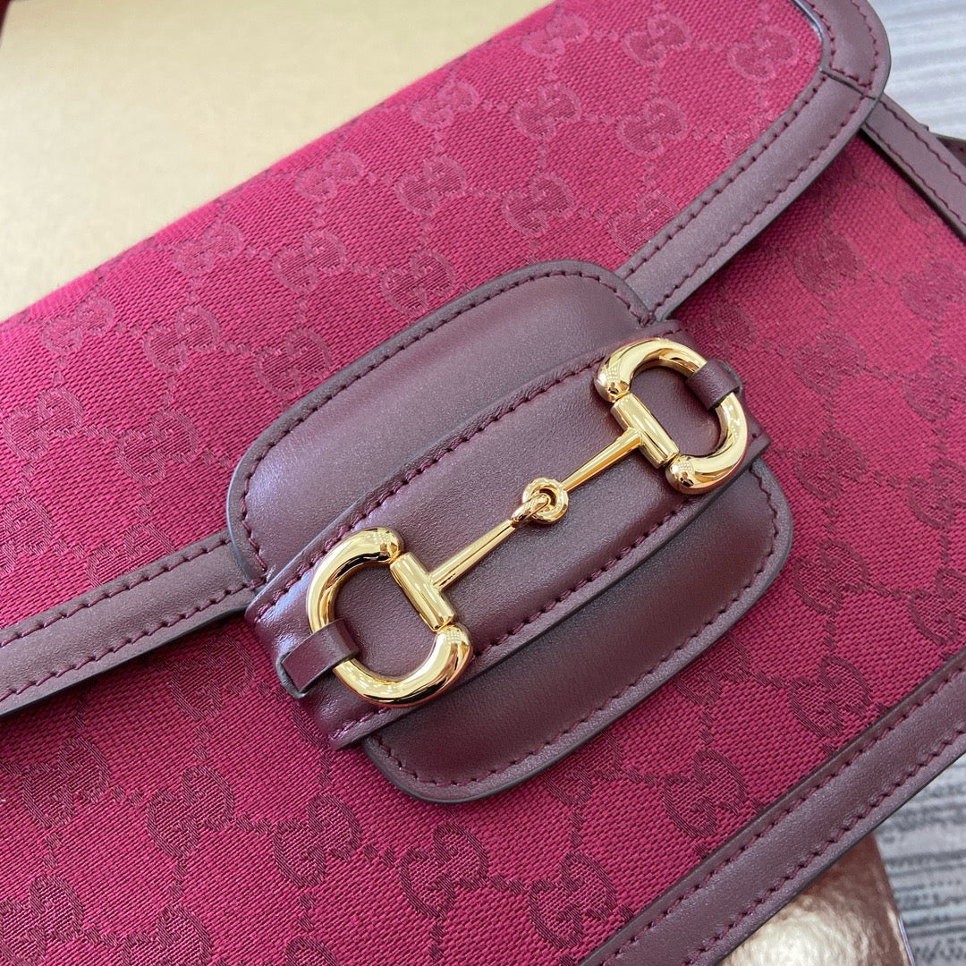 GC667 Gucci Horsebit 1955 Small Shoulder Bag / HIGHEST QUALITY VERSION / 9.8"W x 7"H x 3.1"D