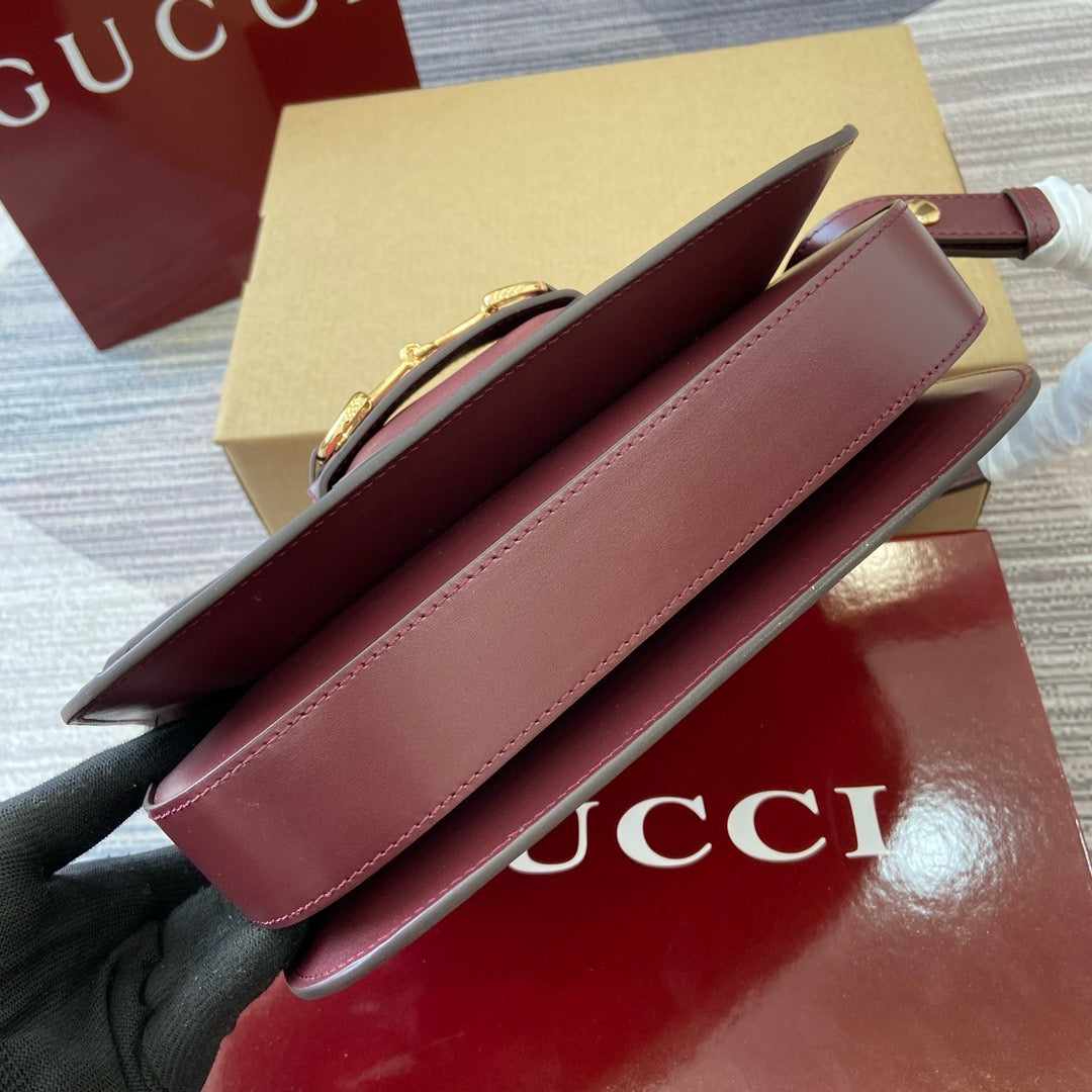 GC667 Gucci Horsebit 1955 Small Shoulder Bag / HIGHEST QUALITY VERSION / 9.8"W x 7"H x 3.1"D