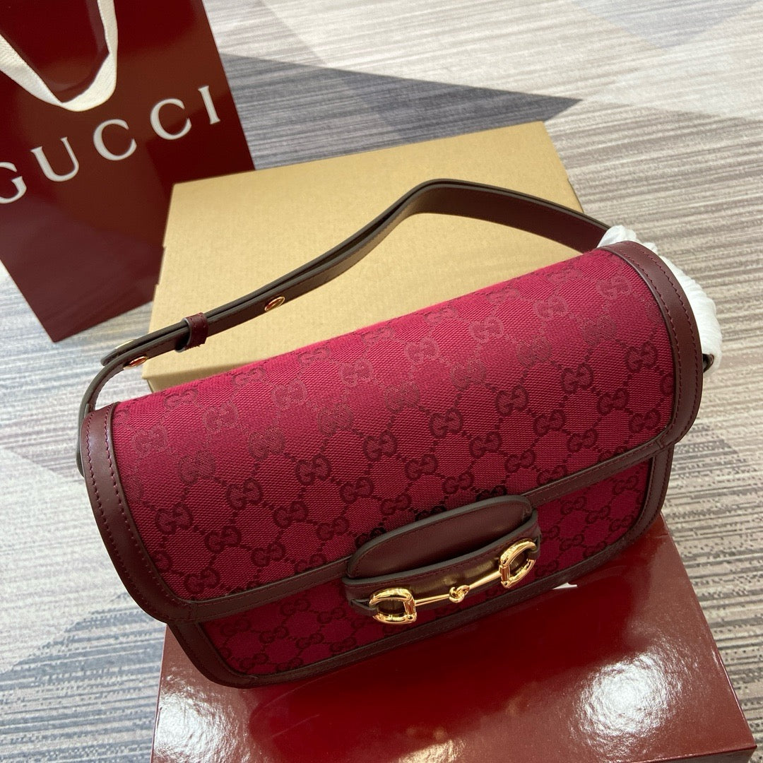 GC667 Gucci Horsebit 1955 Small Shoulder Bag / HIGHEST QUALITY VERSION / 9.8"W x 7"H x 3.1"D