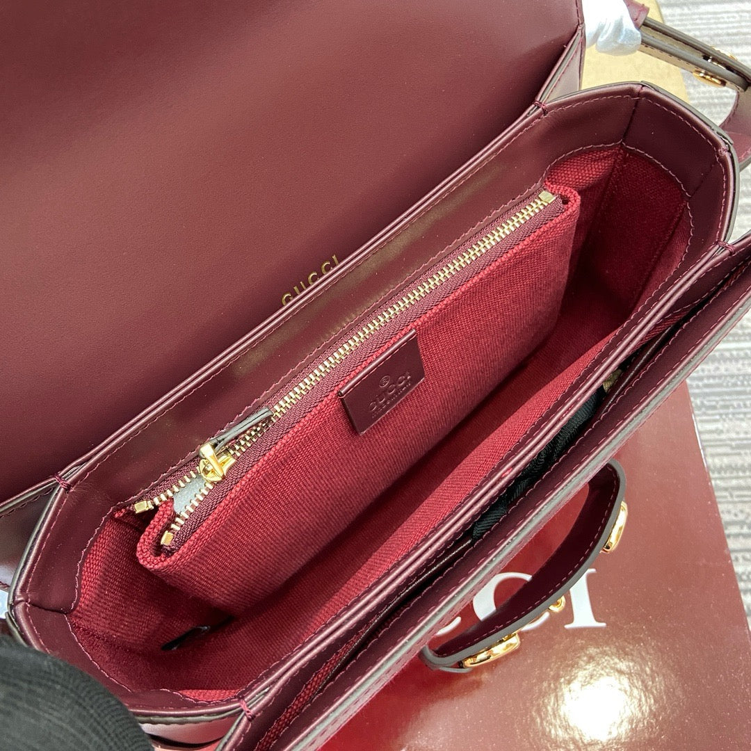 GC667 Gucci Horsebit 1955 Small Shoulder Bag / HIGHEST QUALITY VERSION / 9.8"W x 7"H x 3.1"D