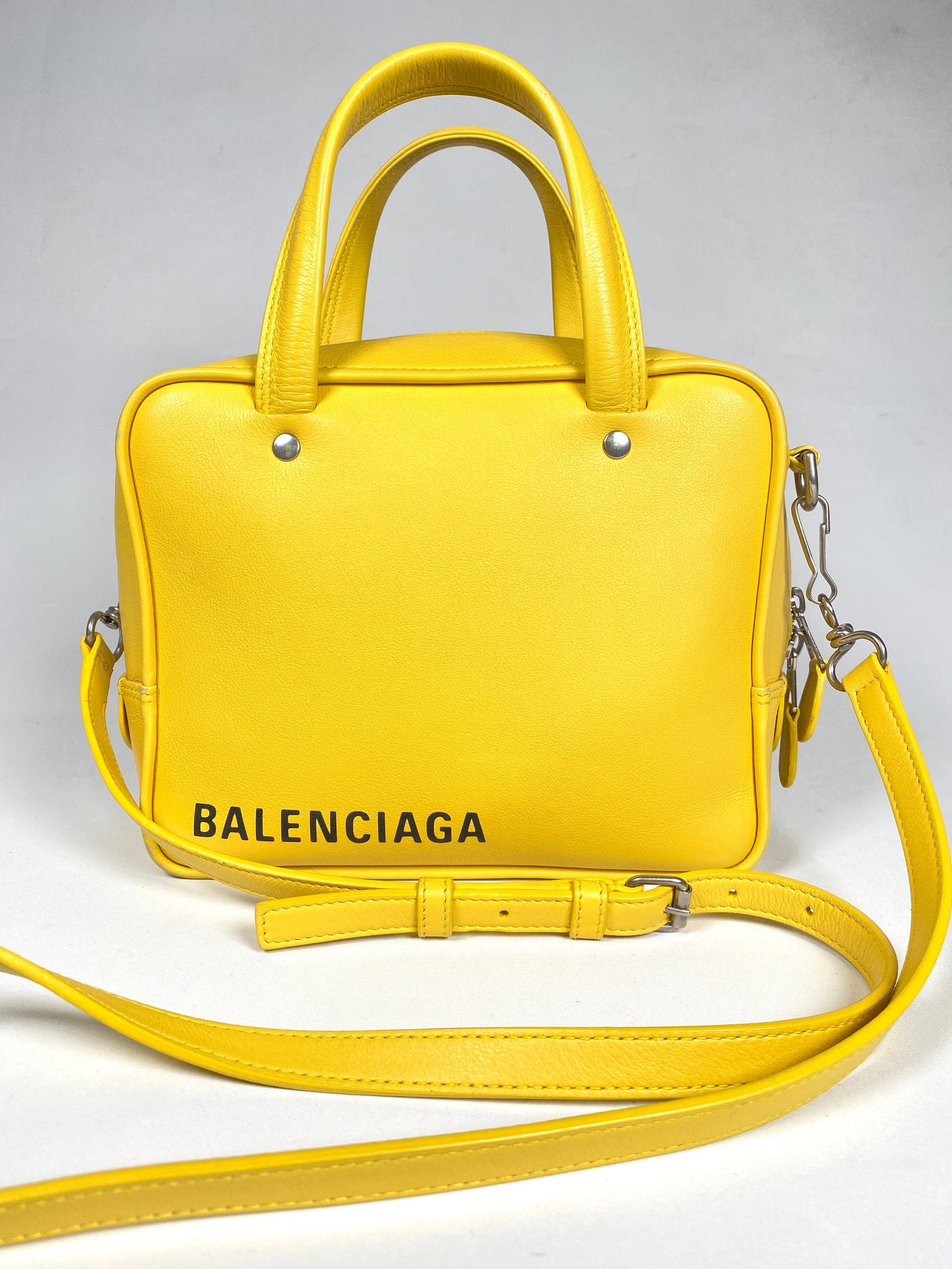 BALENCIAGA - TRIANGLE SQUARE XS BAG IN YELLOW