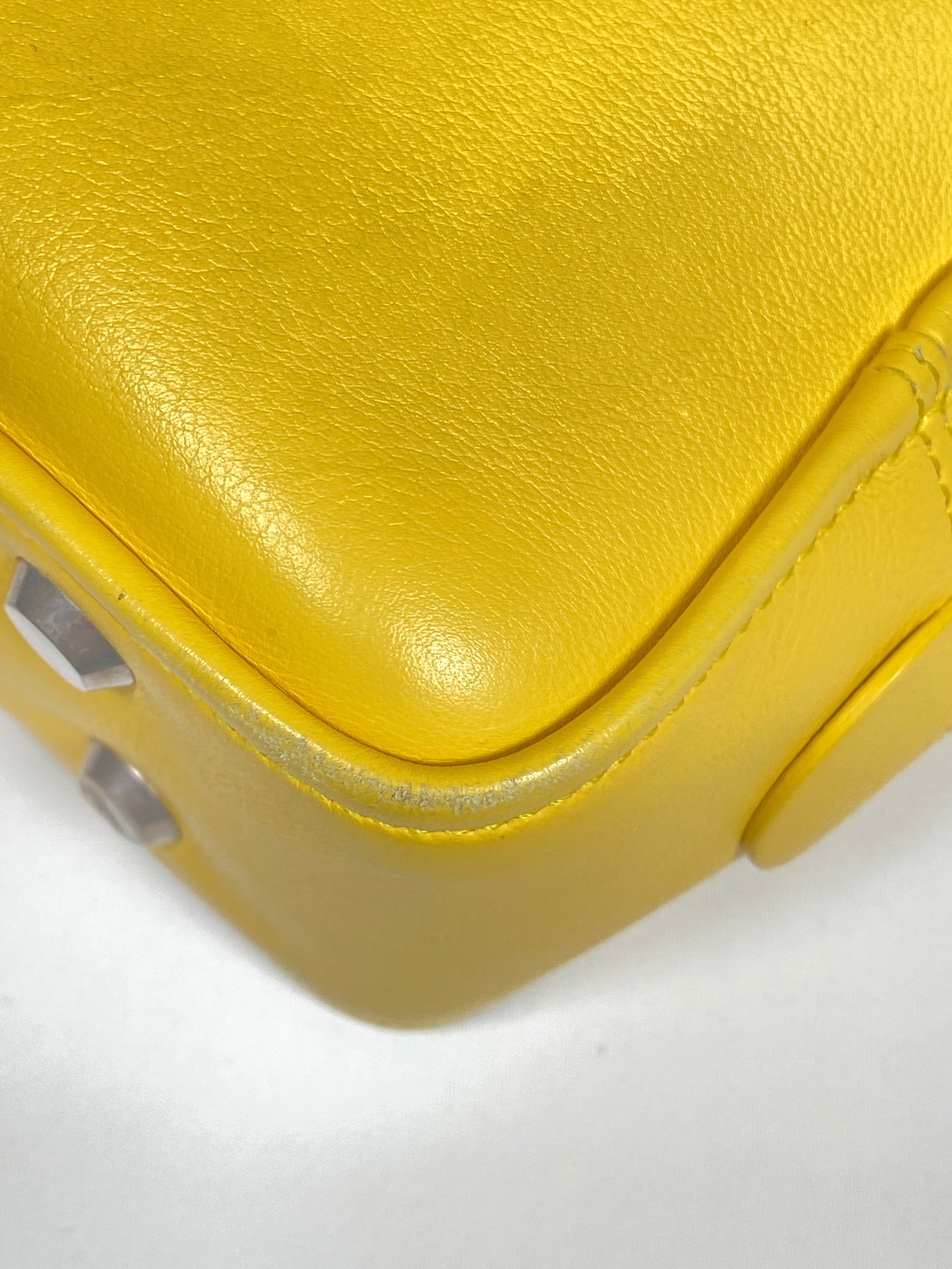 BALENCIAGA - TRIANGLE SQUARE XS BAG IN YELLOW