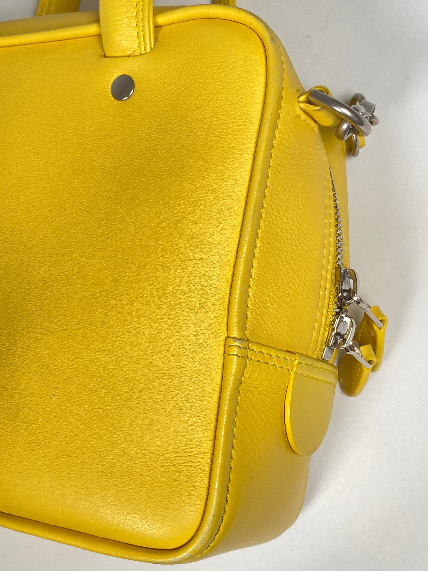 BALENCIAGA - TRIANGLE SQUARE XS BAG IN YELLOW