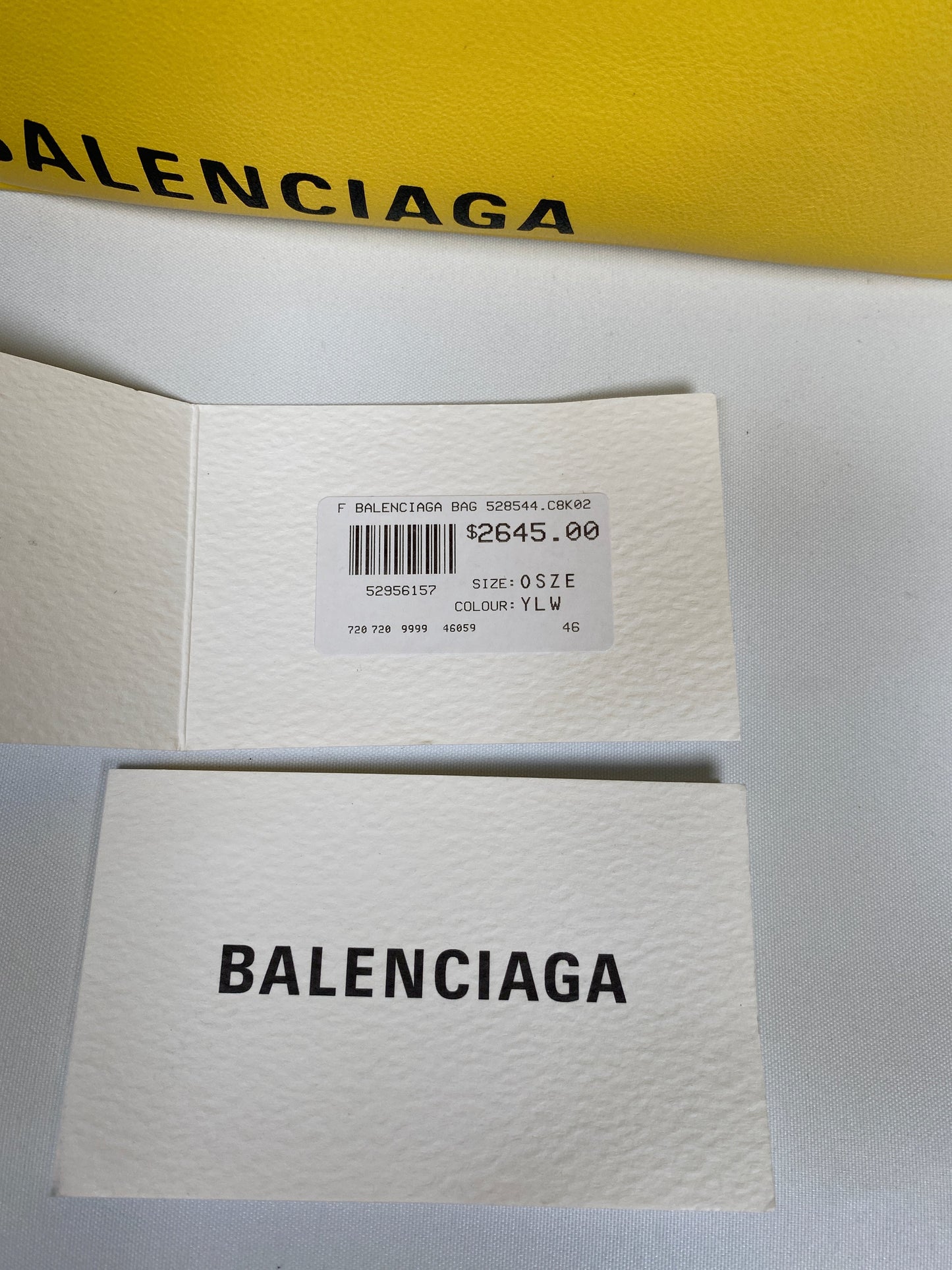 BALENCIAGA - TRIANGLE SQUARE XS BAG IN YELLOW