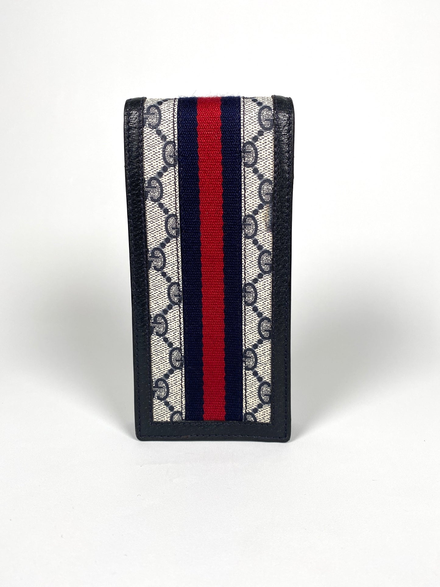GUCCI - BLUE GG SUPREME SHERRY LINE GLASSES CASE - VINTAGE
