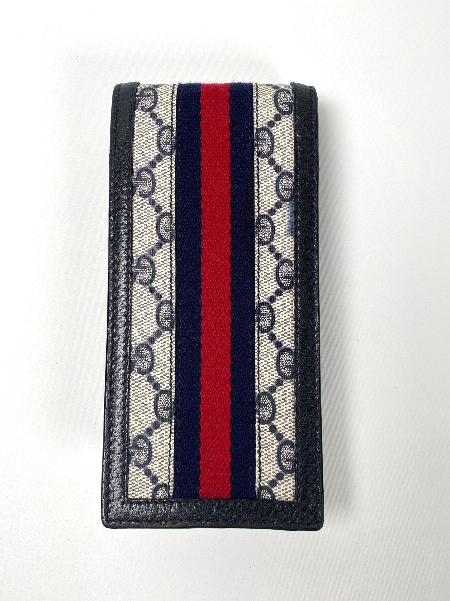 GUCCI - BLUE GG SUPREME SHERRY LINE GLASSES CASE - VINTAGE