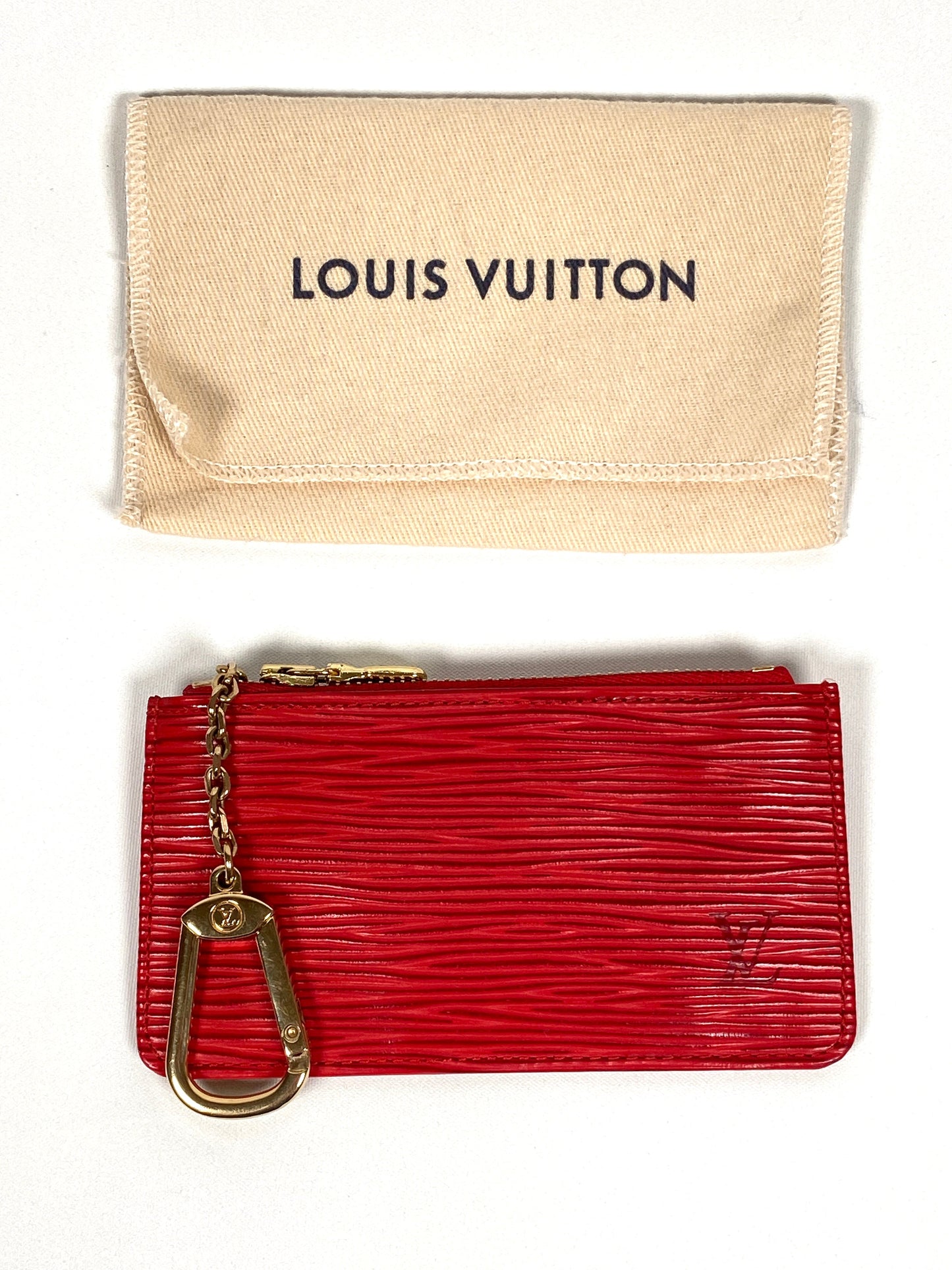 LOUIS VUITTON - ROUGE EPI LEATHER POCHETTE CLES