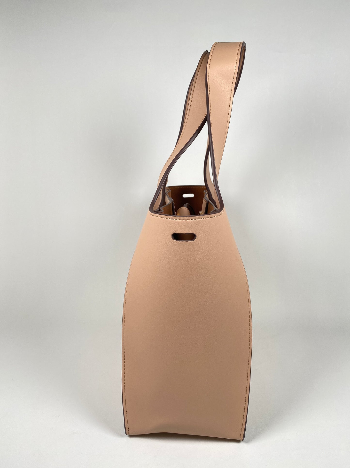 STELLA McCARTNEY - BEIGE PERFORATED LOGO TOTE BAG & POUCH