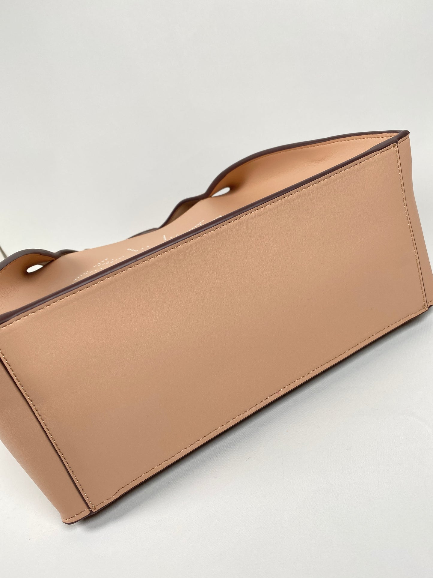 STELLA McCARTNEY - BEIGE PERFORATED LOGO TOTE BAG & POUCH
