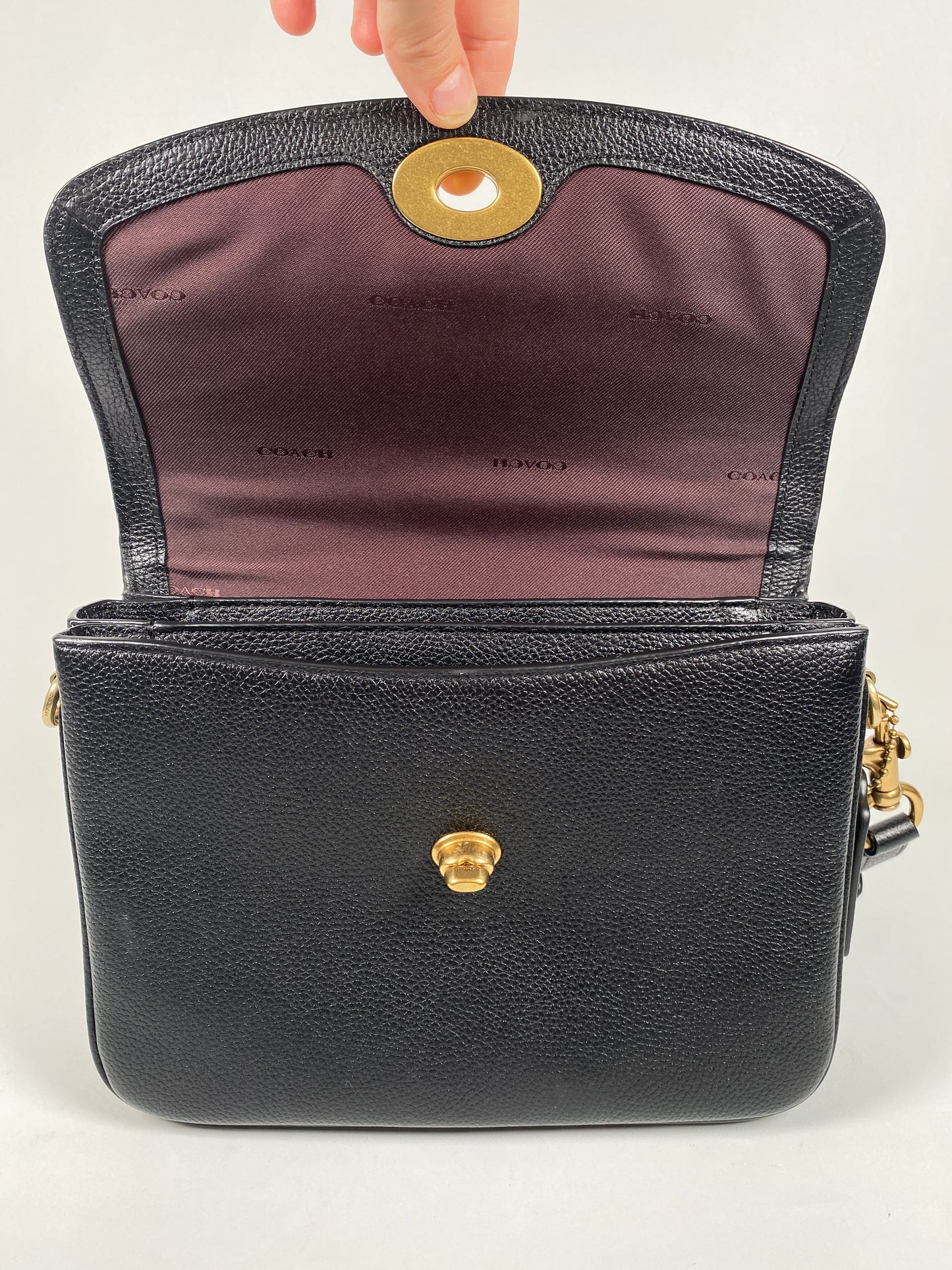 COACH - CASSIE CROSSBODY BAG BLACK LEATHER