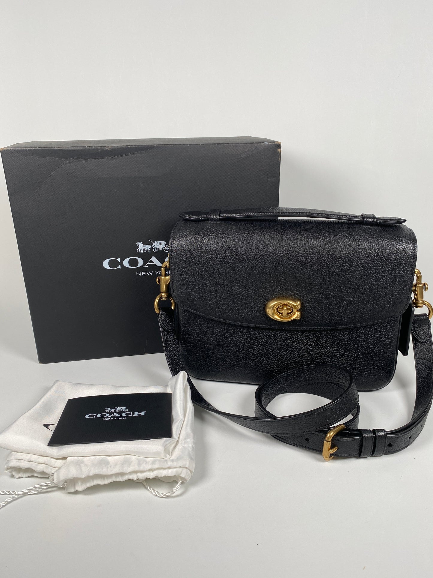 COACH - CASSIE CROSSBODY BAG BLACK LEATHER