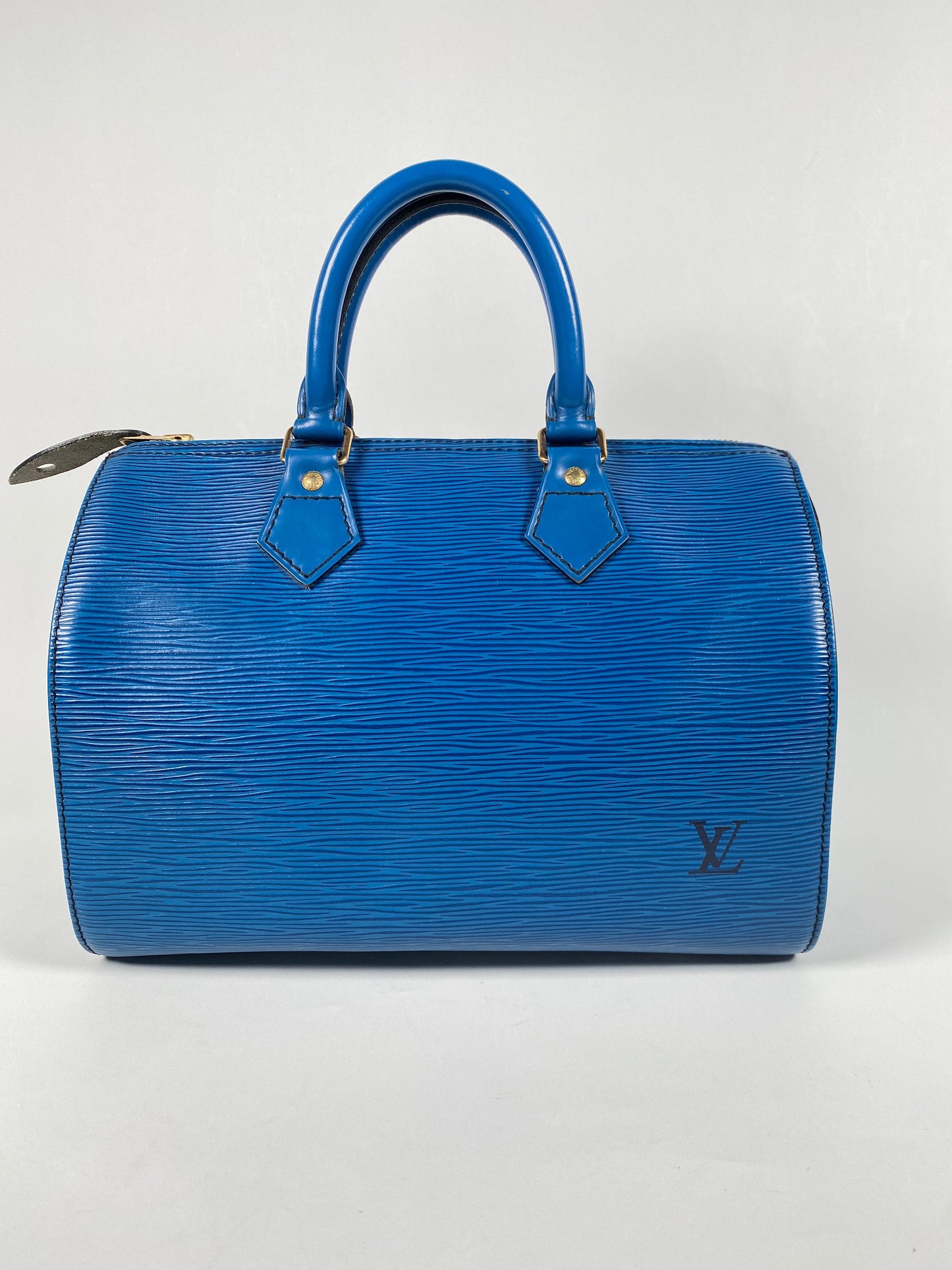 LOUIS VUITTON - BLUE EPI LEATHER SPEEDY 30 BAG - YR 1991