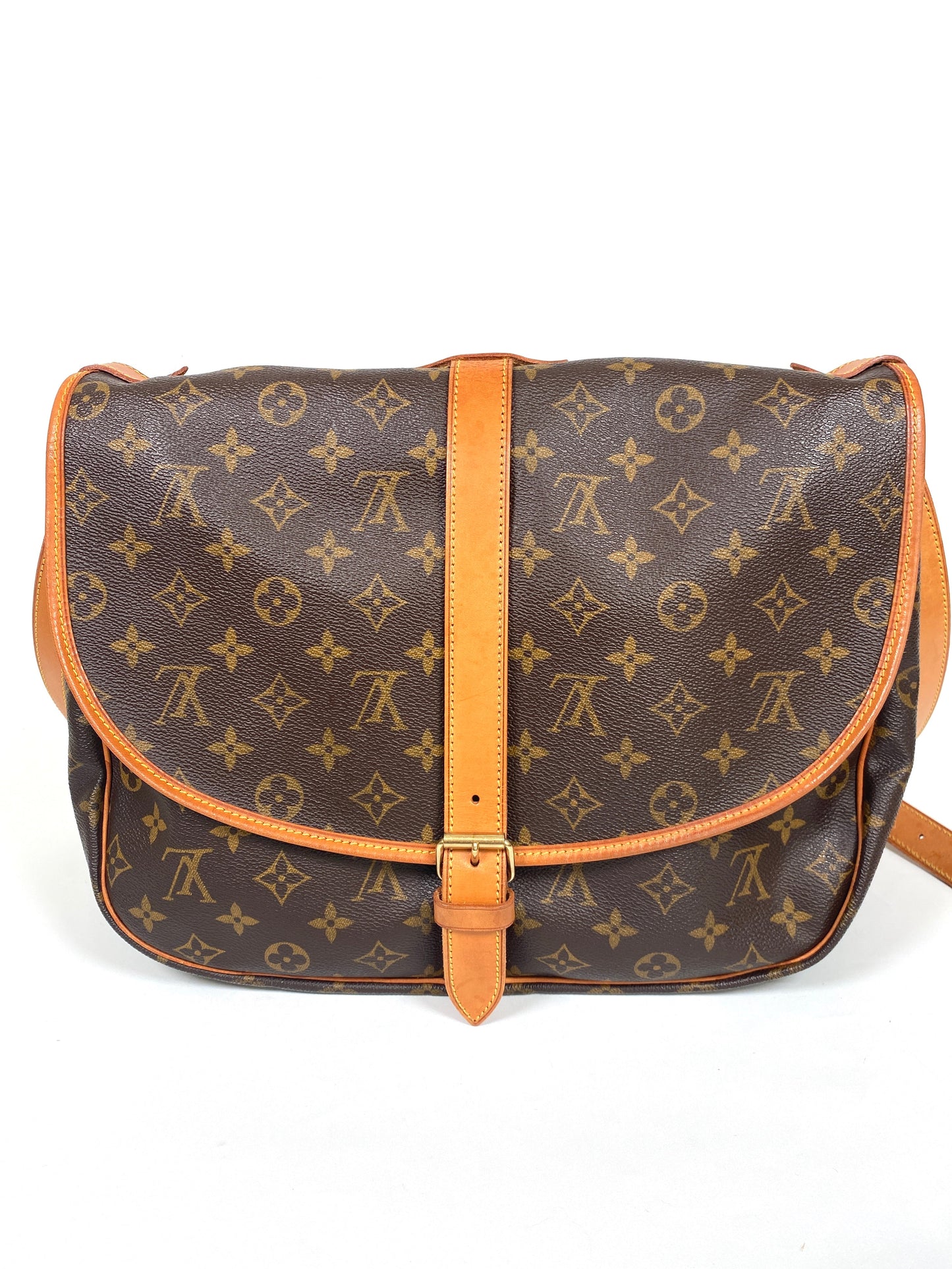 LOUIS VUITTON - MONOGRAM CANVAS SAUMUR 35 BAG - YR 1997