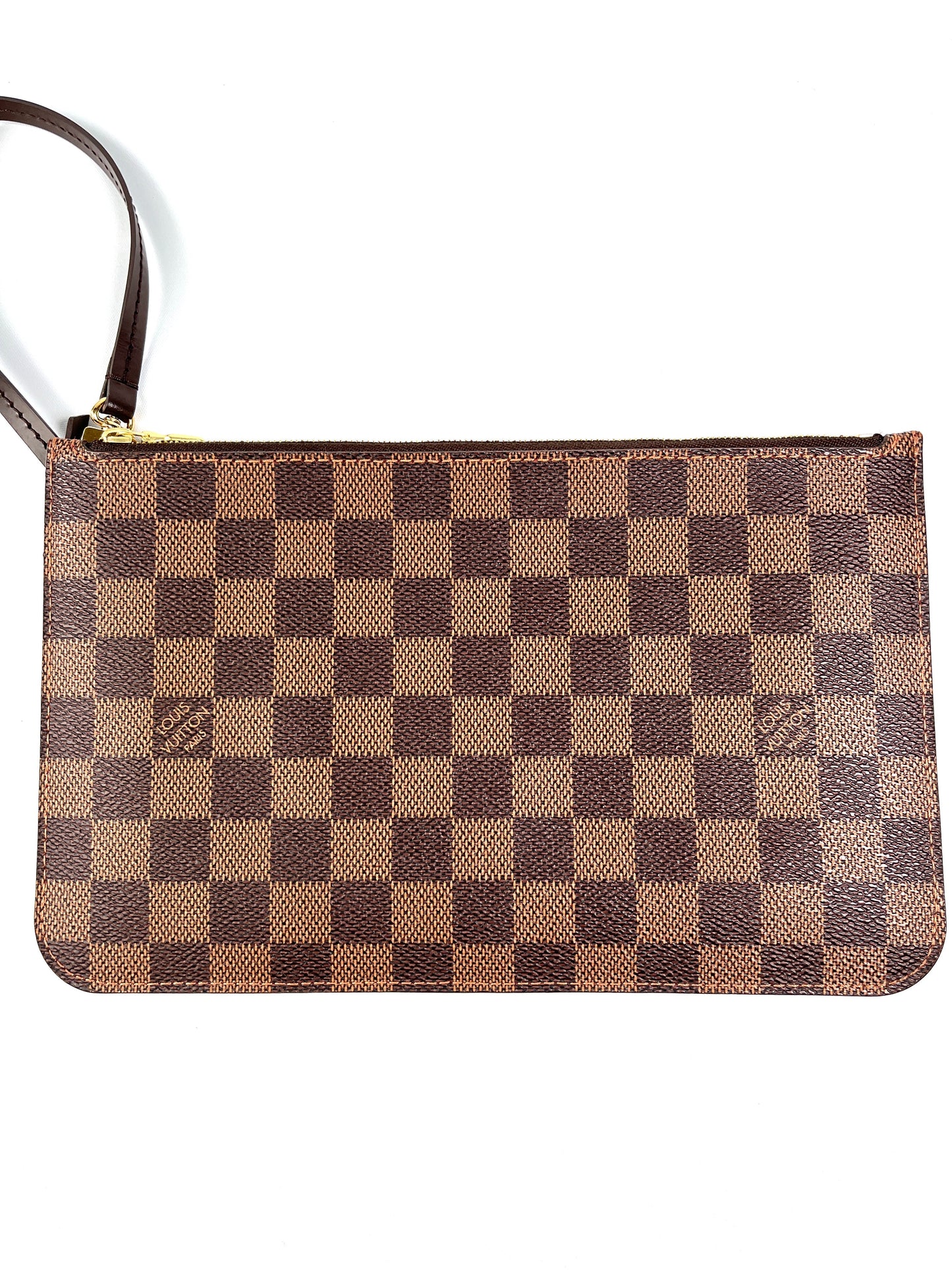 LOUIS VUITTON - NEVERFULL MM POUCH IN DAMIER EBENE