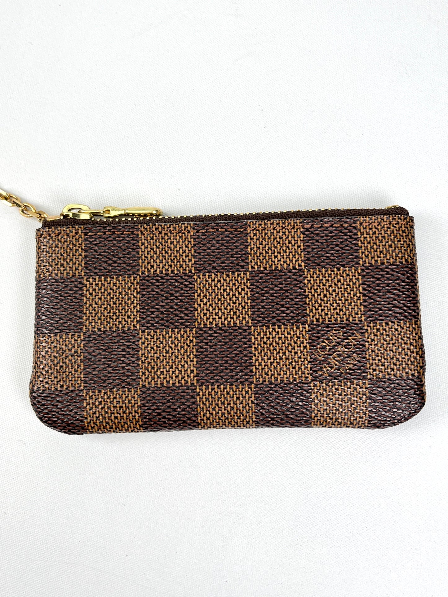 LOUIS VUITTON - KEY CLES KEY POUCH IN DAMIER EBENE CANVAS