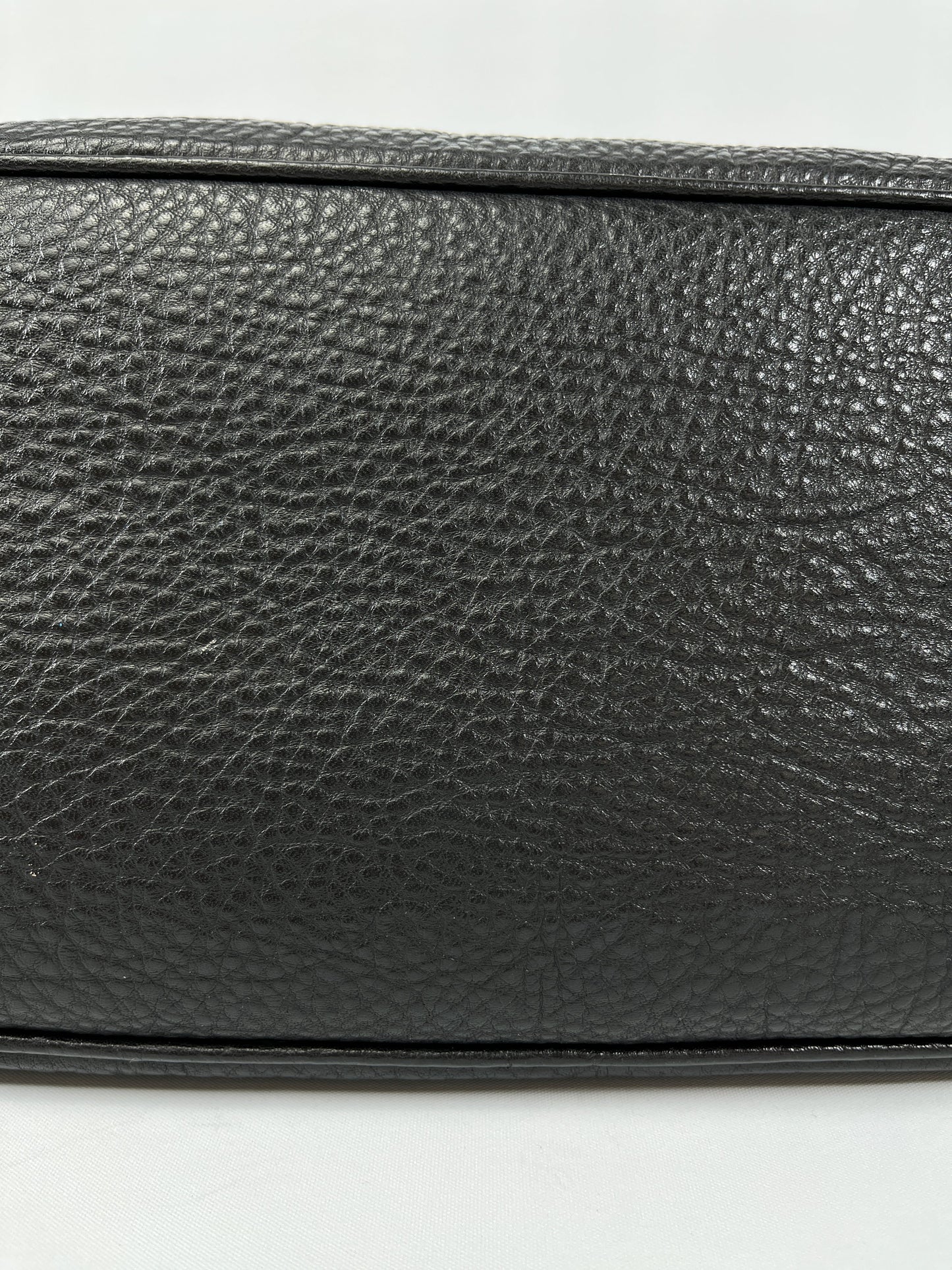 PRADA - VITELLO DAINO SHOPPING TOTE BAG BLACK LEATHER