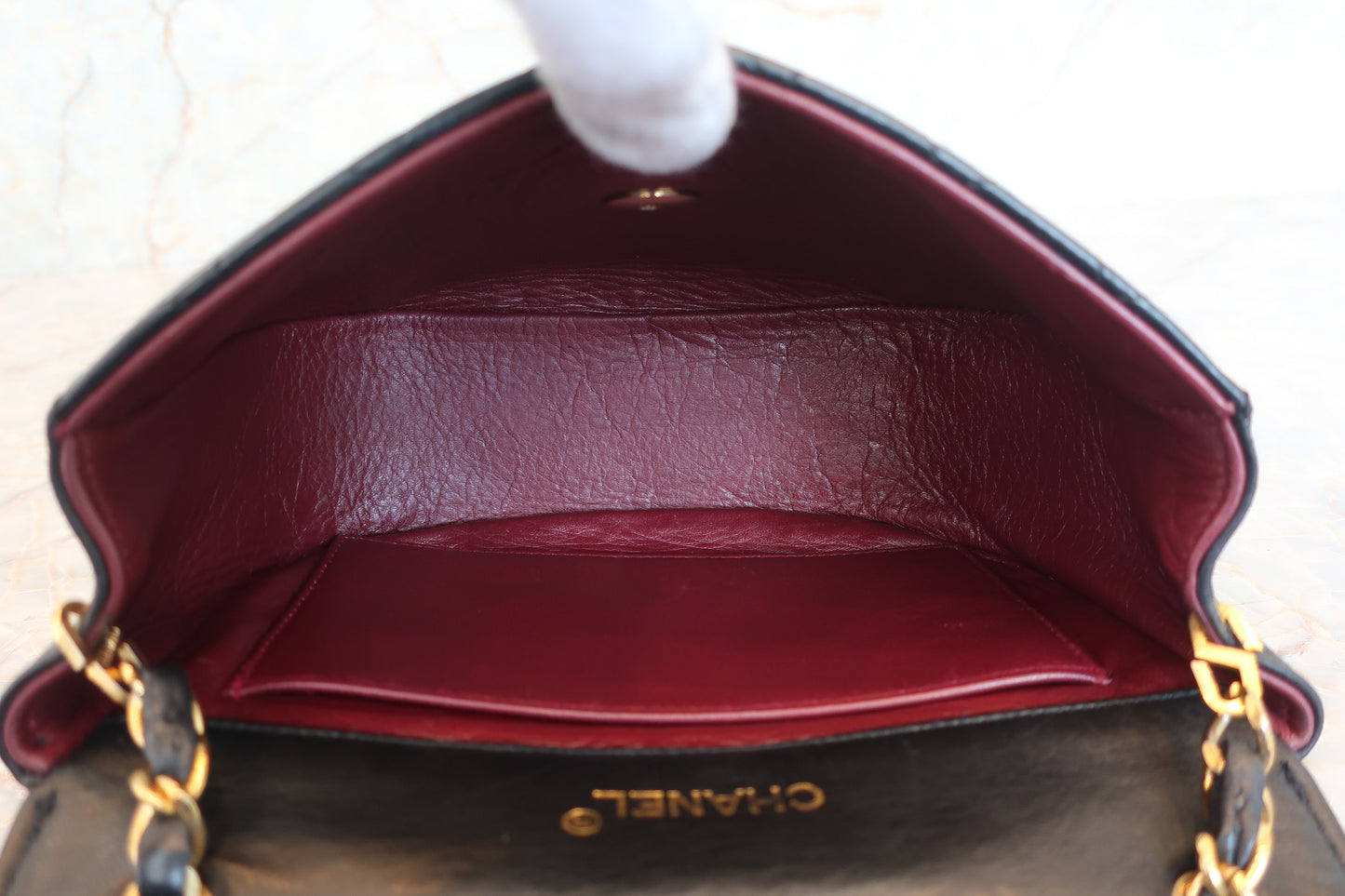 CHANEL/シャネル マトラッセチェーンショルダーバッグ ラムスキン ブラック/ゴールド金具 ショルダーバッグ 700070094