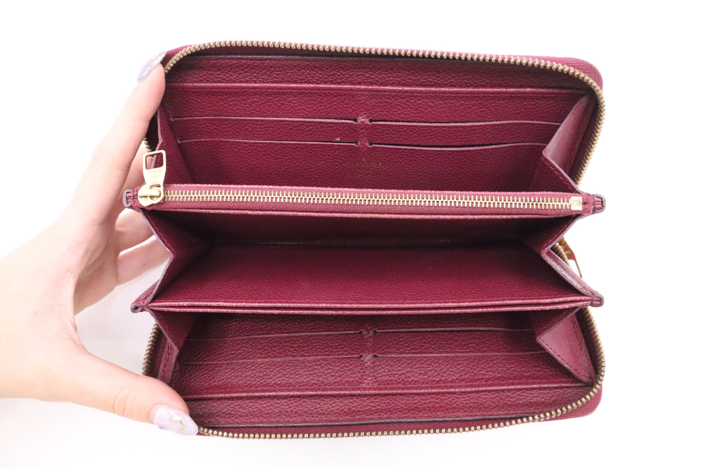 Louis Vuitton Zippy Long Wallet in Purple Empreinte Leather