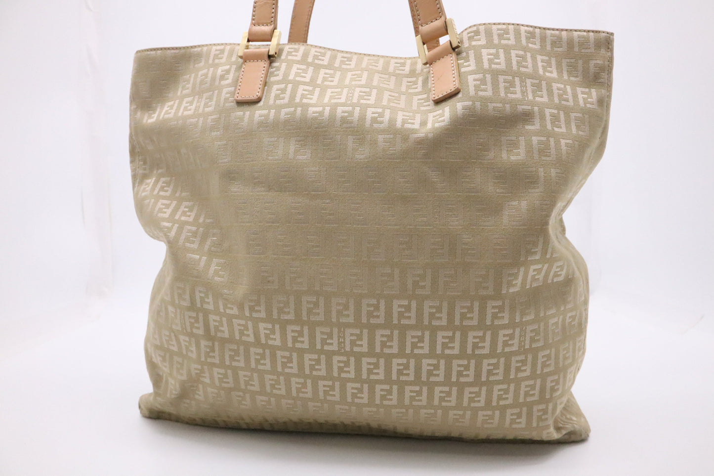 Fendi Tote Bag in Beige Zucchino Canvas