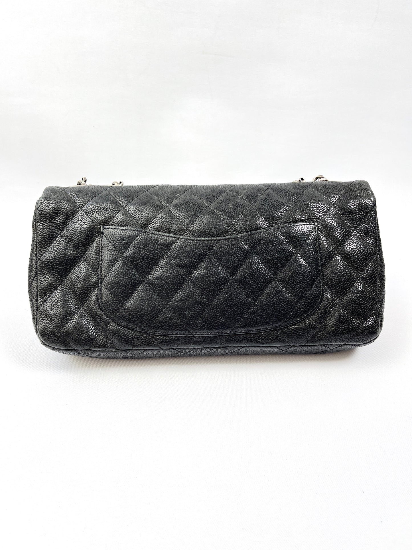 CHANEL - REISSUE EAST WEST FLAP BAG IN CAVIAR LEATHER