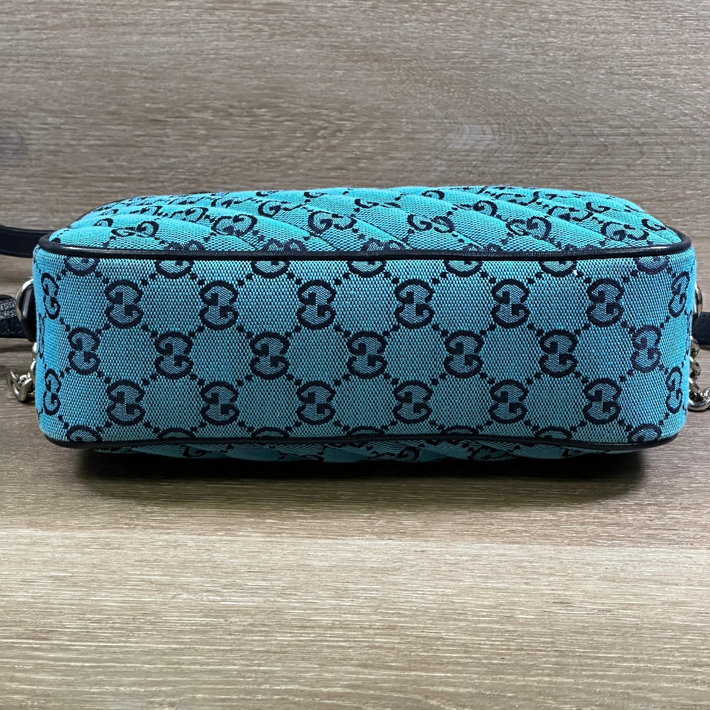 Gucci GG Marmont Shoulder Bag - Quilted Canvas - Blue