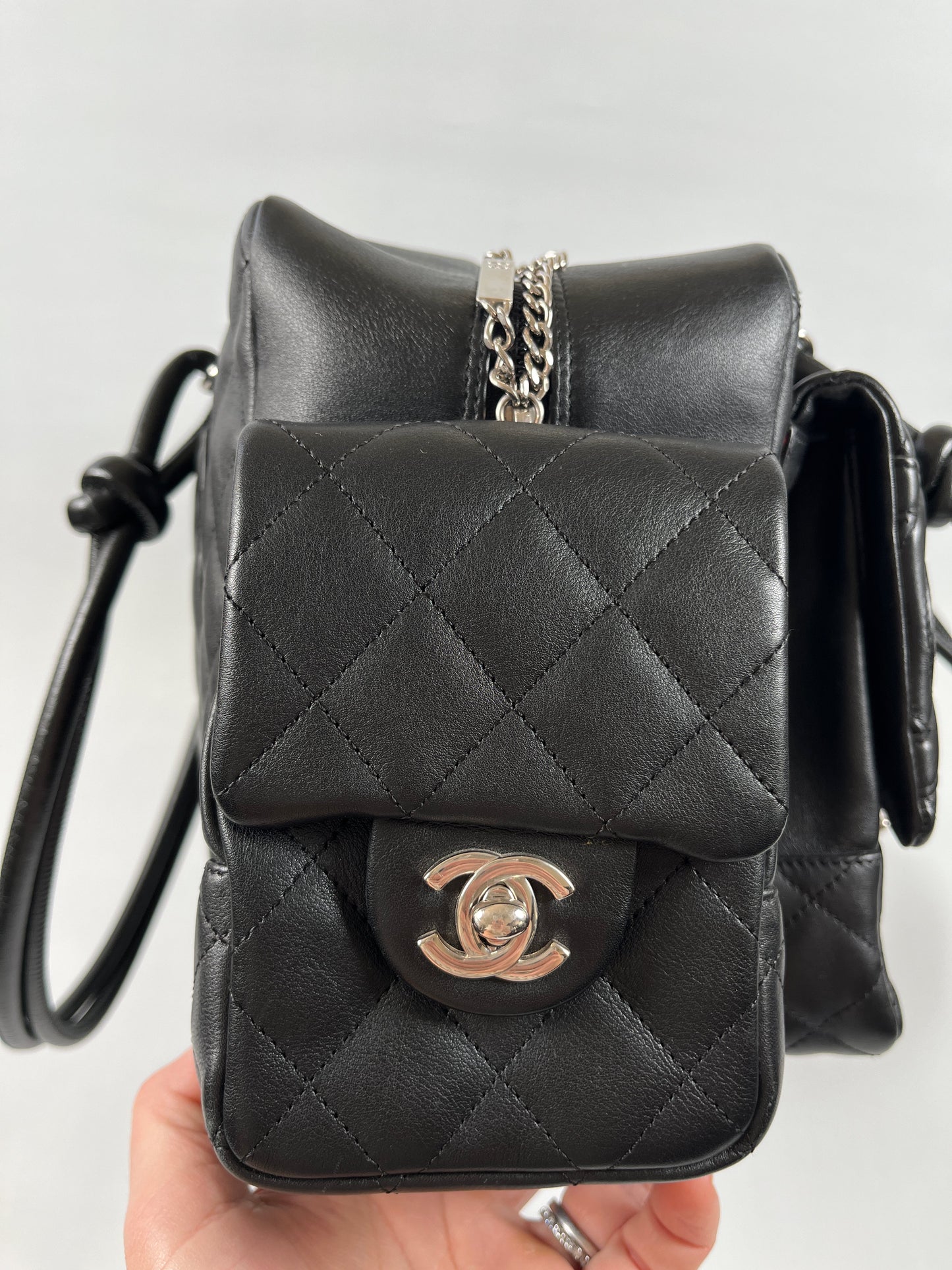 CHANEL - LARGE CAMBON REPORTER BAG BLACK