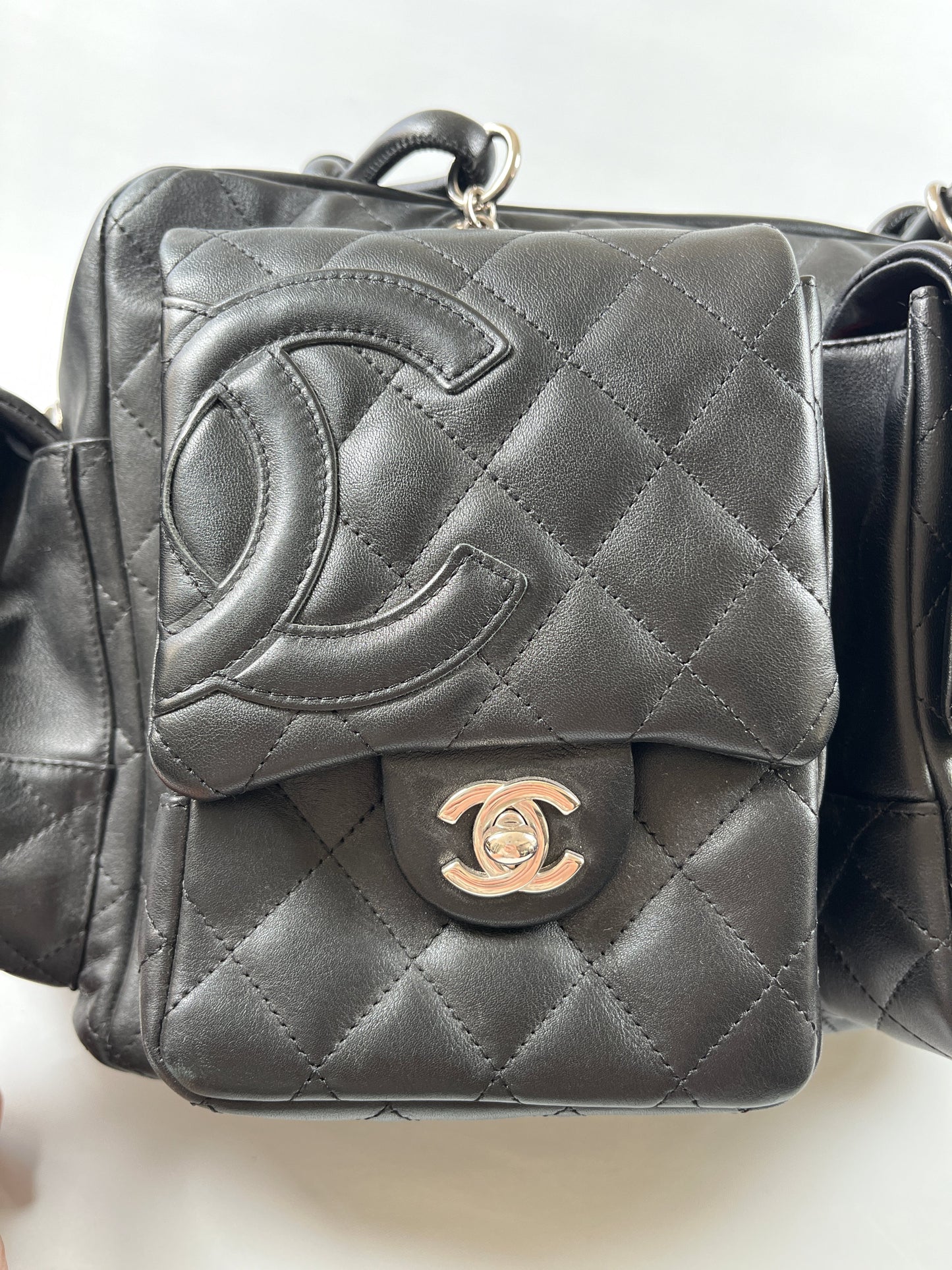 CHANEL - LARGE CAMBON REPORTER BAG BLACK