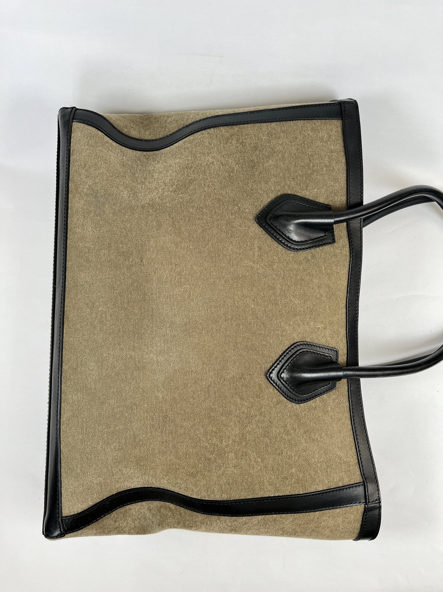 BALMAIN - B ARMY TOTE IN CANVAS & LEATHER