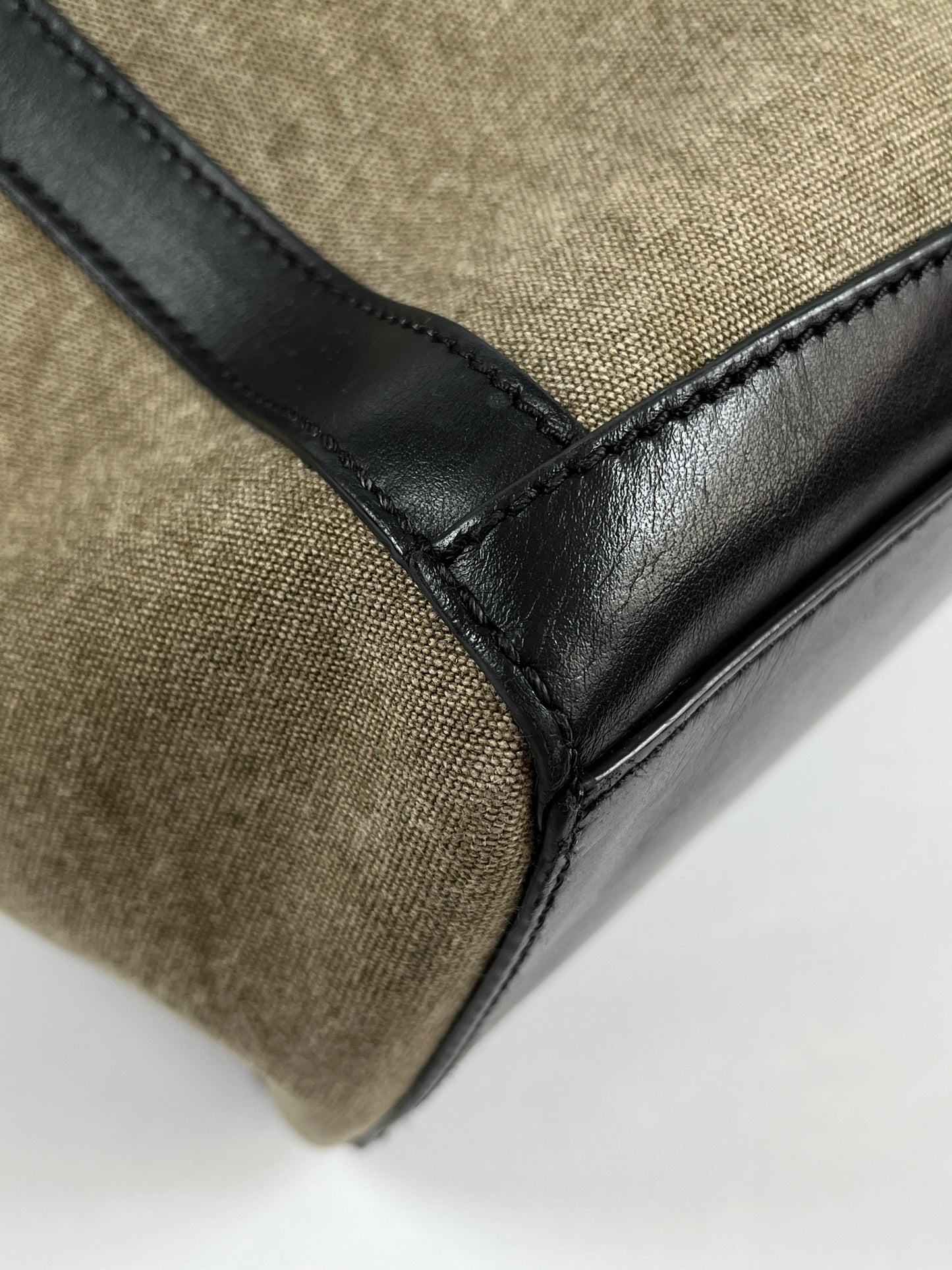 BALMAIN - B ARMY TOTE IN CANVAS & LEATHER