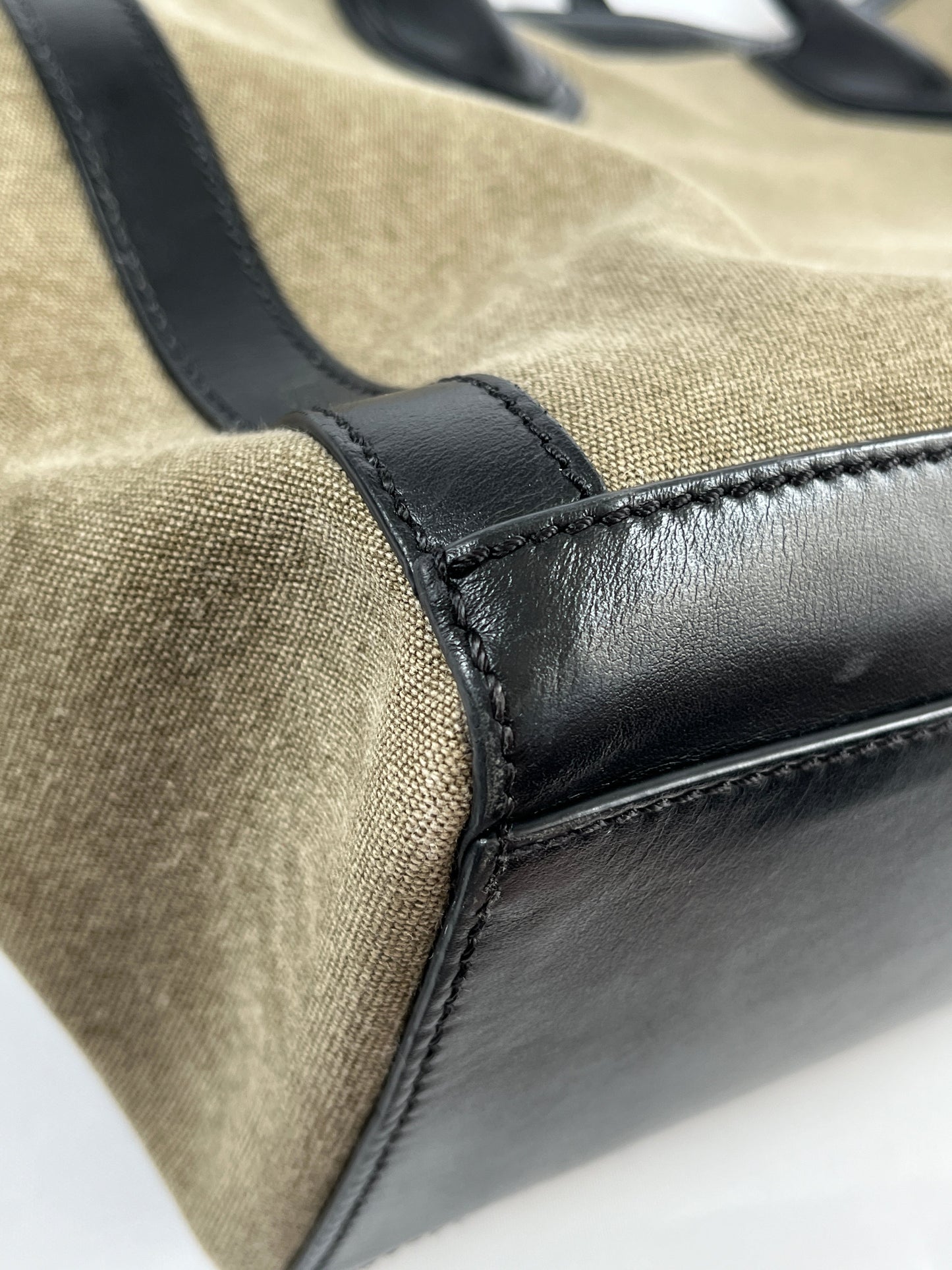 BALMAIN - B ARMY TOTE IN CANVAS & LEATHER