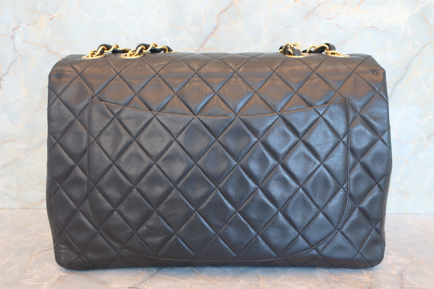 CHANEL/シャネル デカマトラッセシングルフラップチェーンショルダーバッグ ラムスキン ブラック/ゴールド金具 ショルダーバッグ 700070151