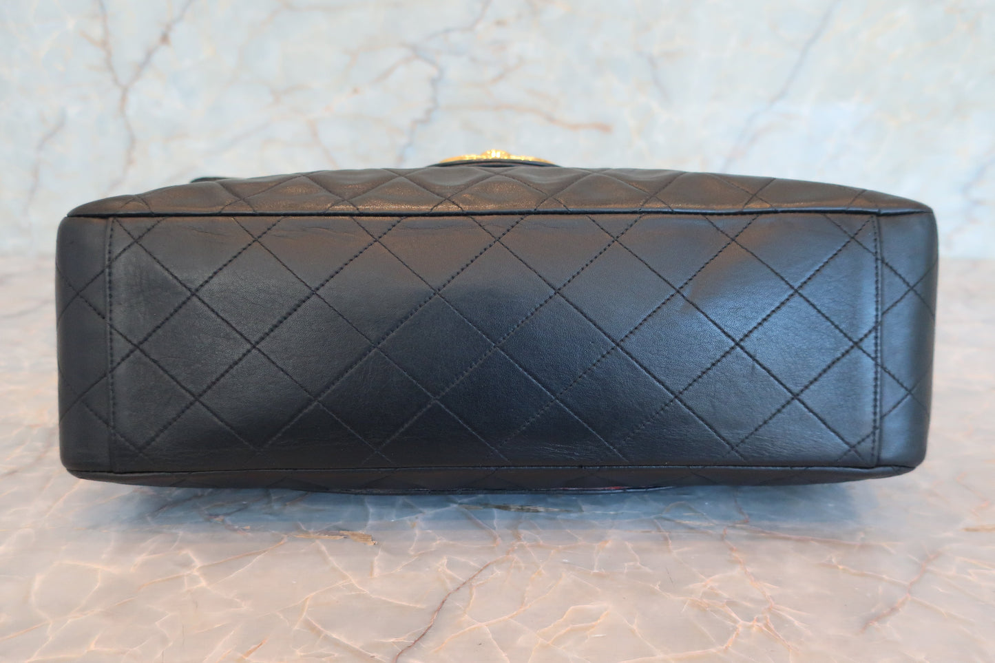 CHANEL/シャネル デカマトラッセシングルフラップチェーンショルダーバッグ ラムスキン ブラック/ゴールド金具 ショルダーバッグ 700070151