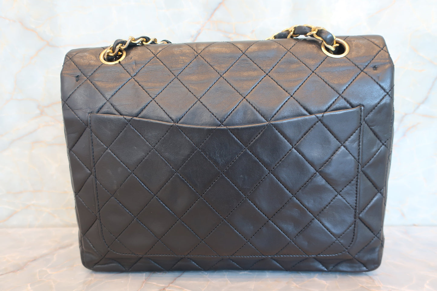 CHANEL/シャネル マトラッセWフラップWチェーンショルダーバッグ ラムスキン ブラック/ゴールド金具 ショルダーバッグ 700070159